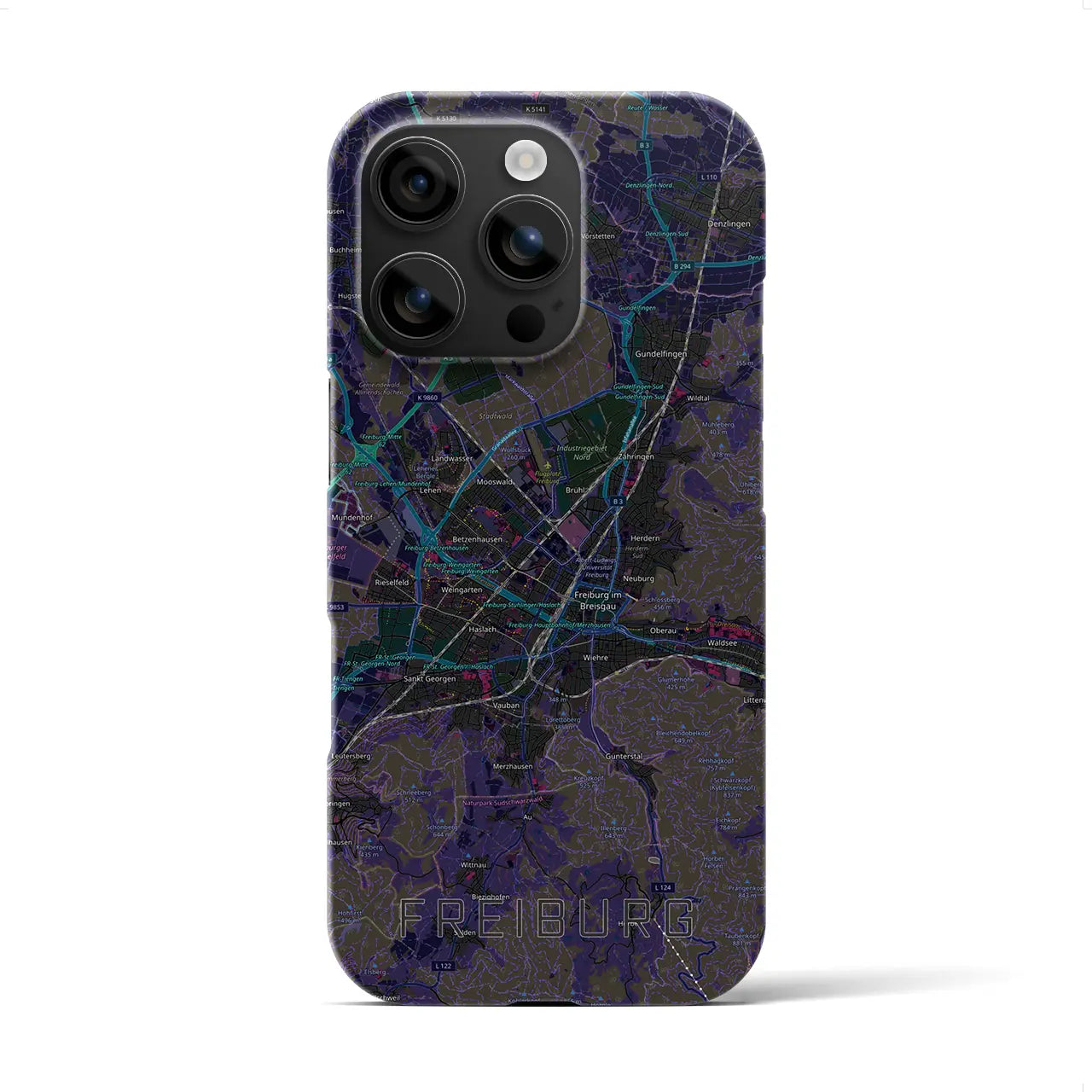 【フライブルク（ドイツ）】地図柄iPhoneケース（バックカバータイプ）