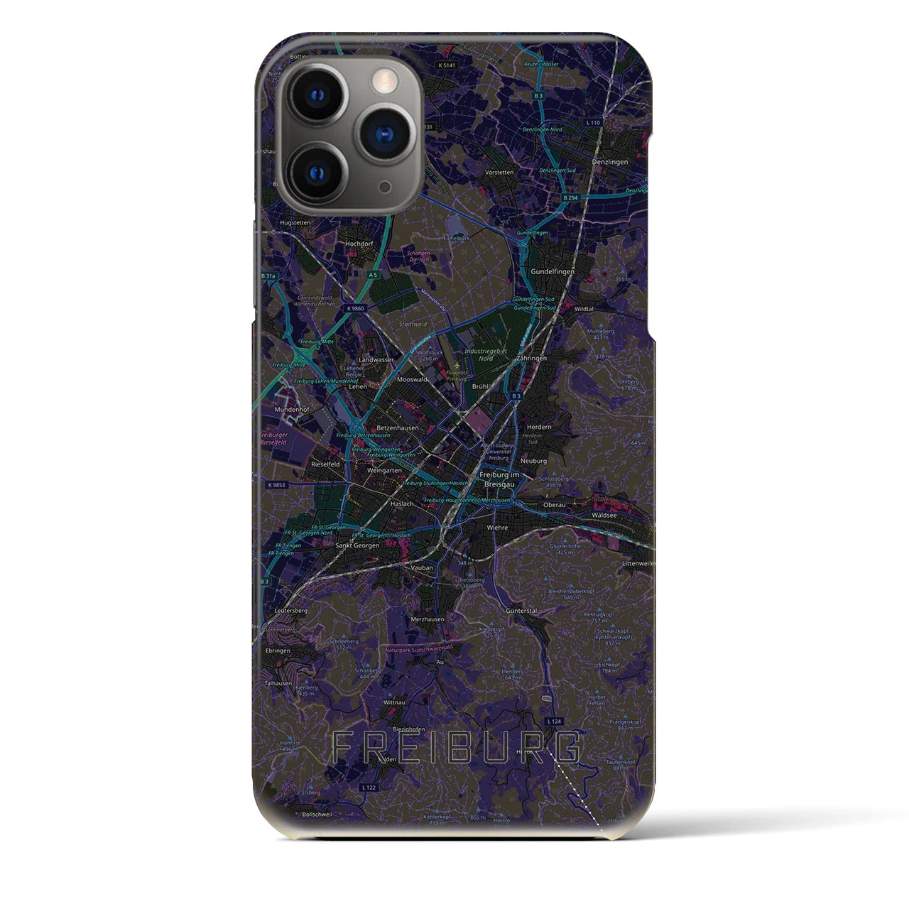 【フライブルク（ドイツ）】地図柄iPhoneケース（バックカバータイプ）