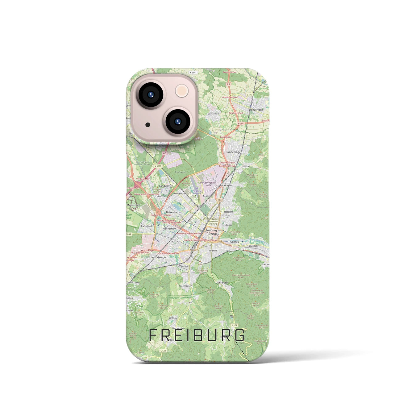【フライブルク（ドイツ）】地図柄iPhoneケース（バックカバータイプ）