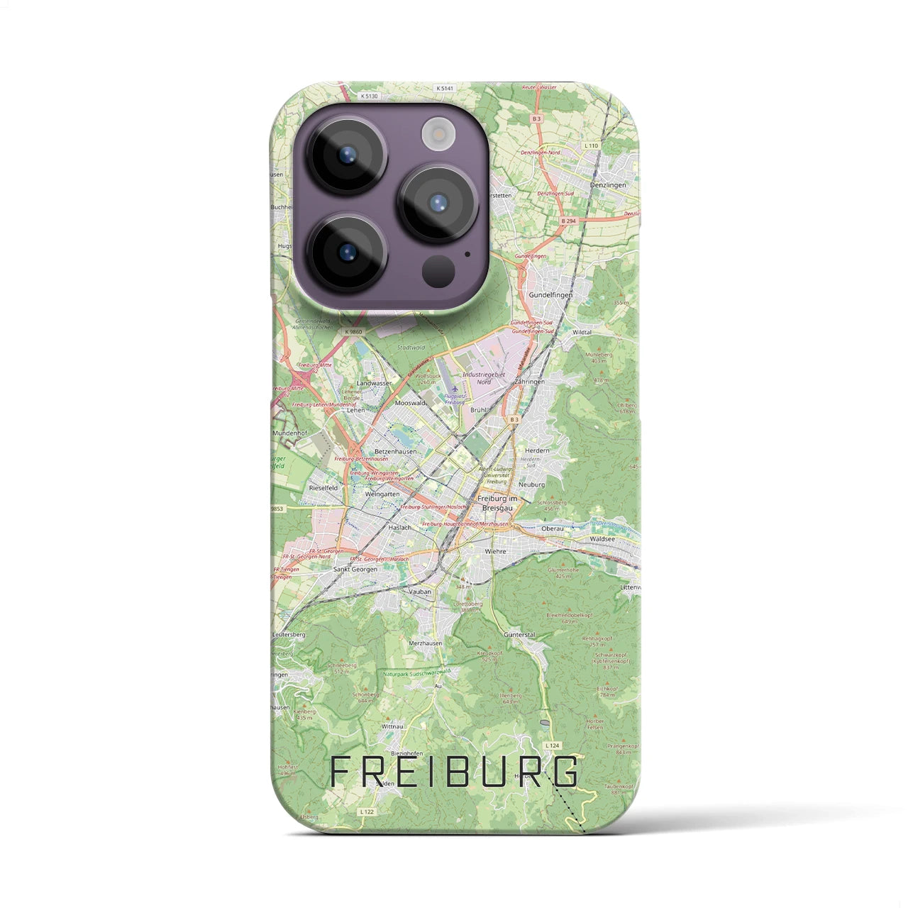 【フライブルク（ドイツ）】地図柄iPhoneケース（バックカバータイプ）
