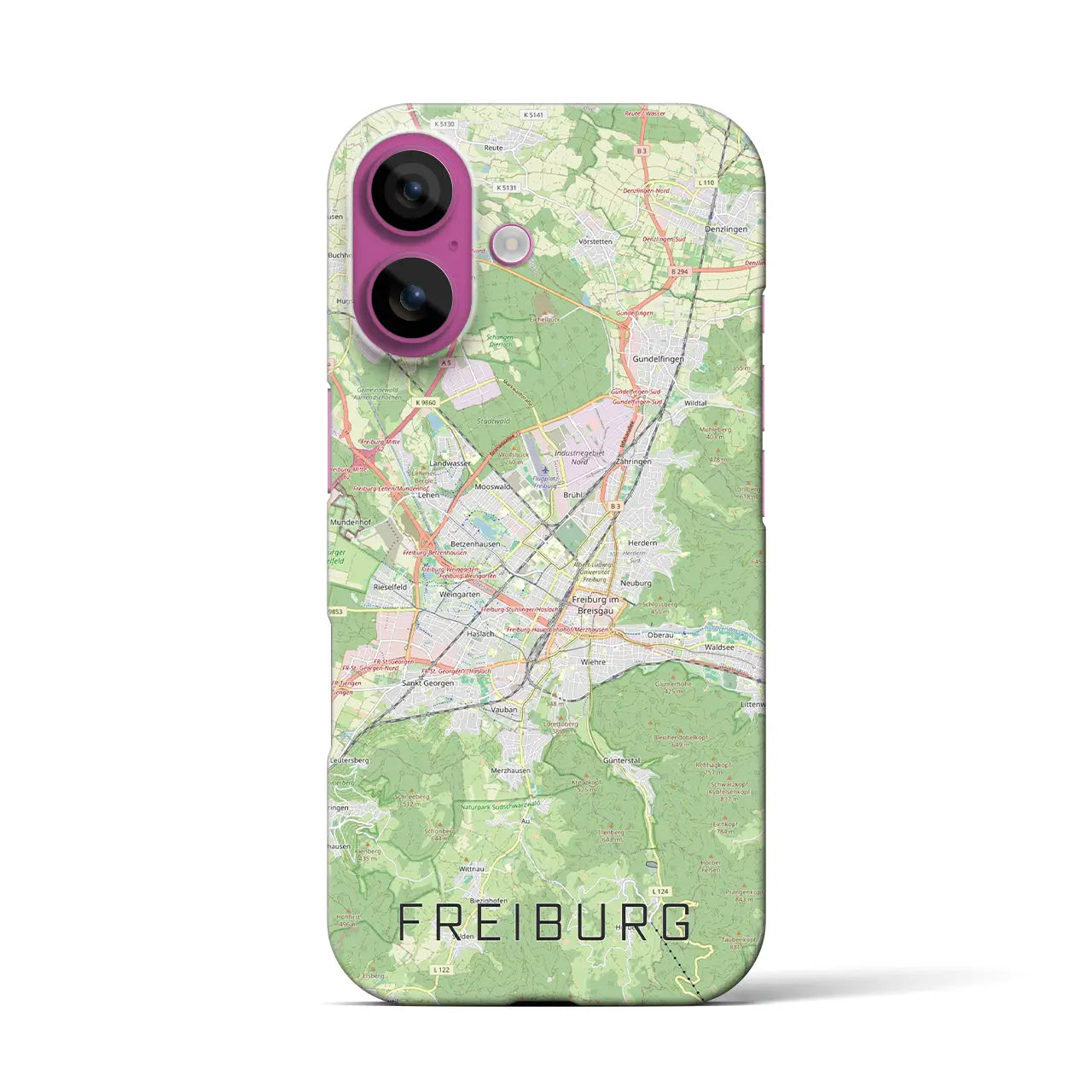 【フライブルク（ドイツ）】地図柄iPhoneケース（バックカバータイプ）