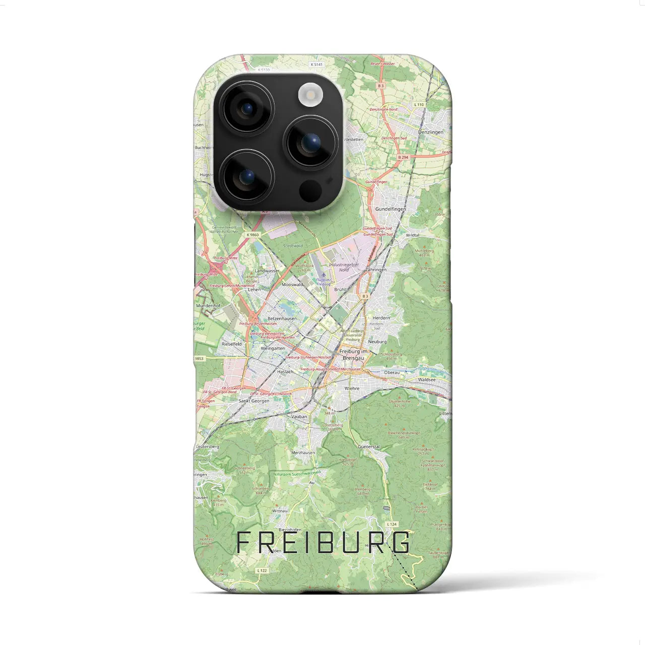 【フライブルク（ドイツ）】地図柄iPhoneケース（バックカバータイプ）