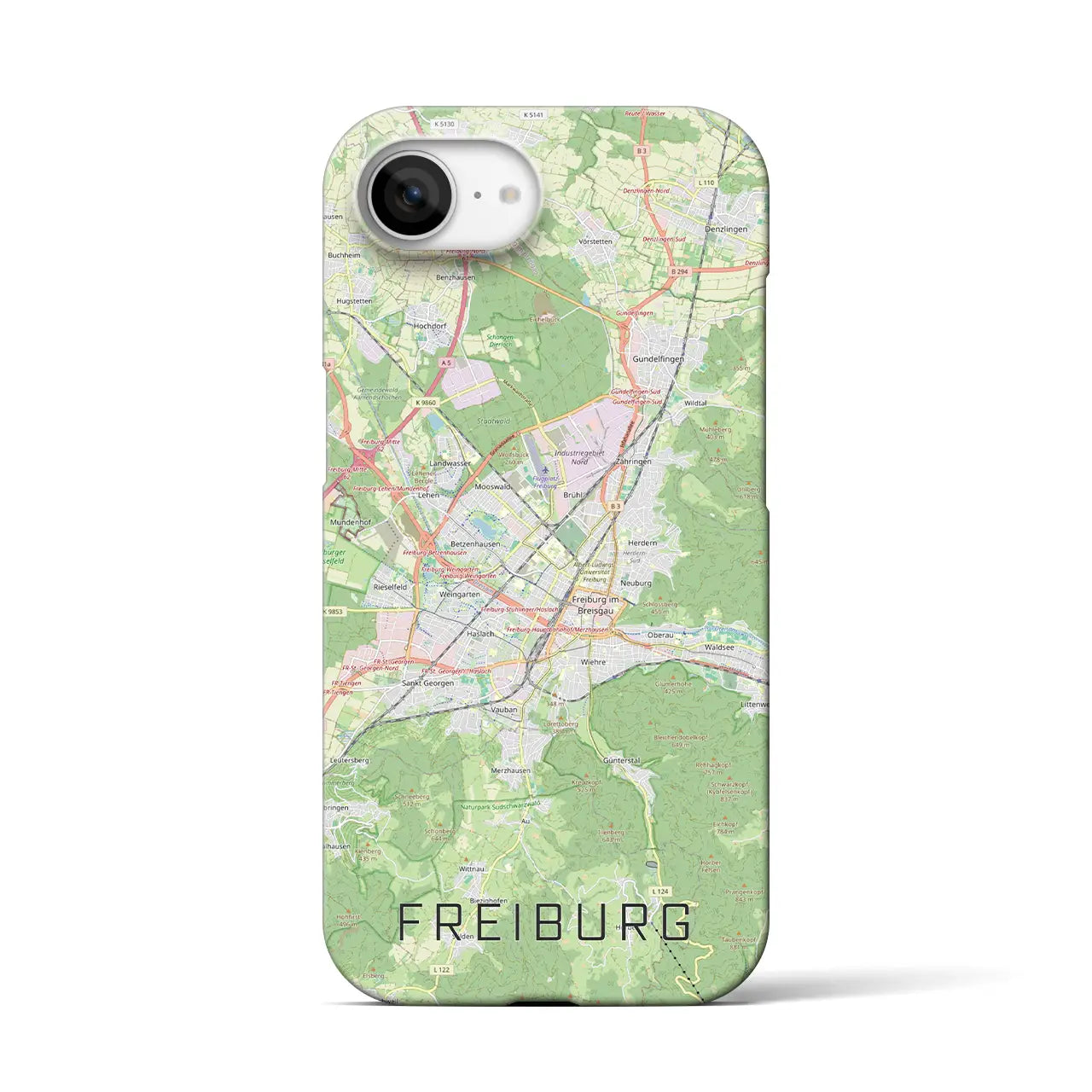 【フライブルク（ドイツ）】地図柄iPhoneケース（バックカバータイプ）
