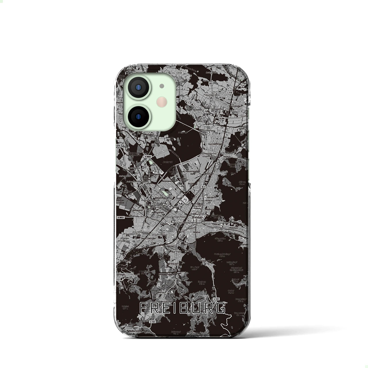 【フライブルク（ドイツ）】地図柄iPhoneケース（クリアタイプ）