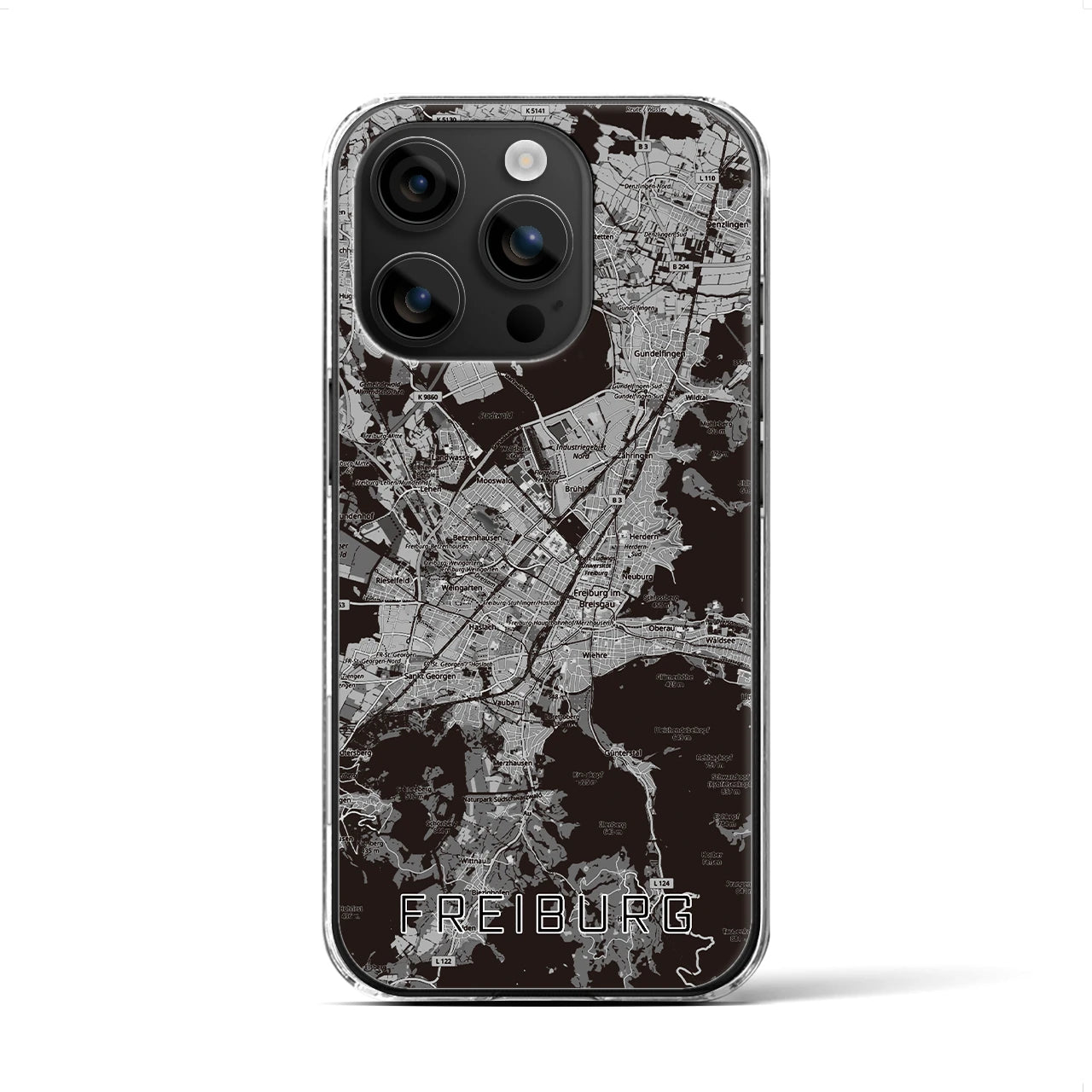 【フライブルク（ドイツ）】地図柄iPhoneケース（クリアタイプ）