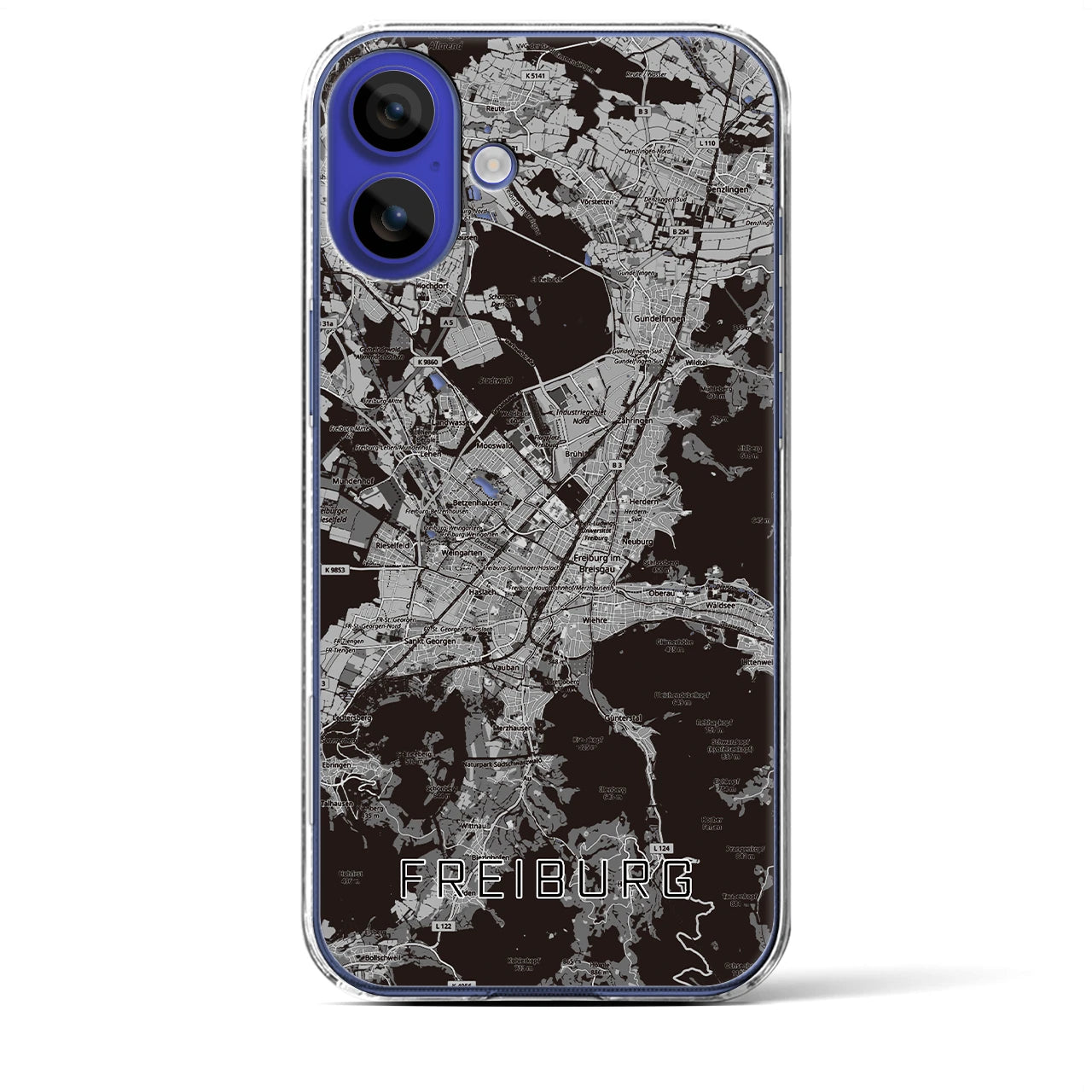 【フライブルク（ドイツ）】地図柄iPhoneケース（クリアタイプ）