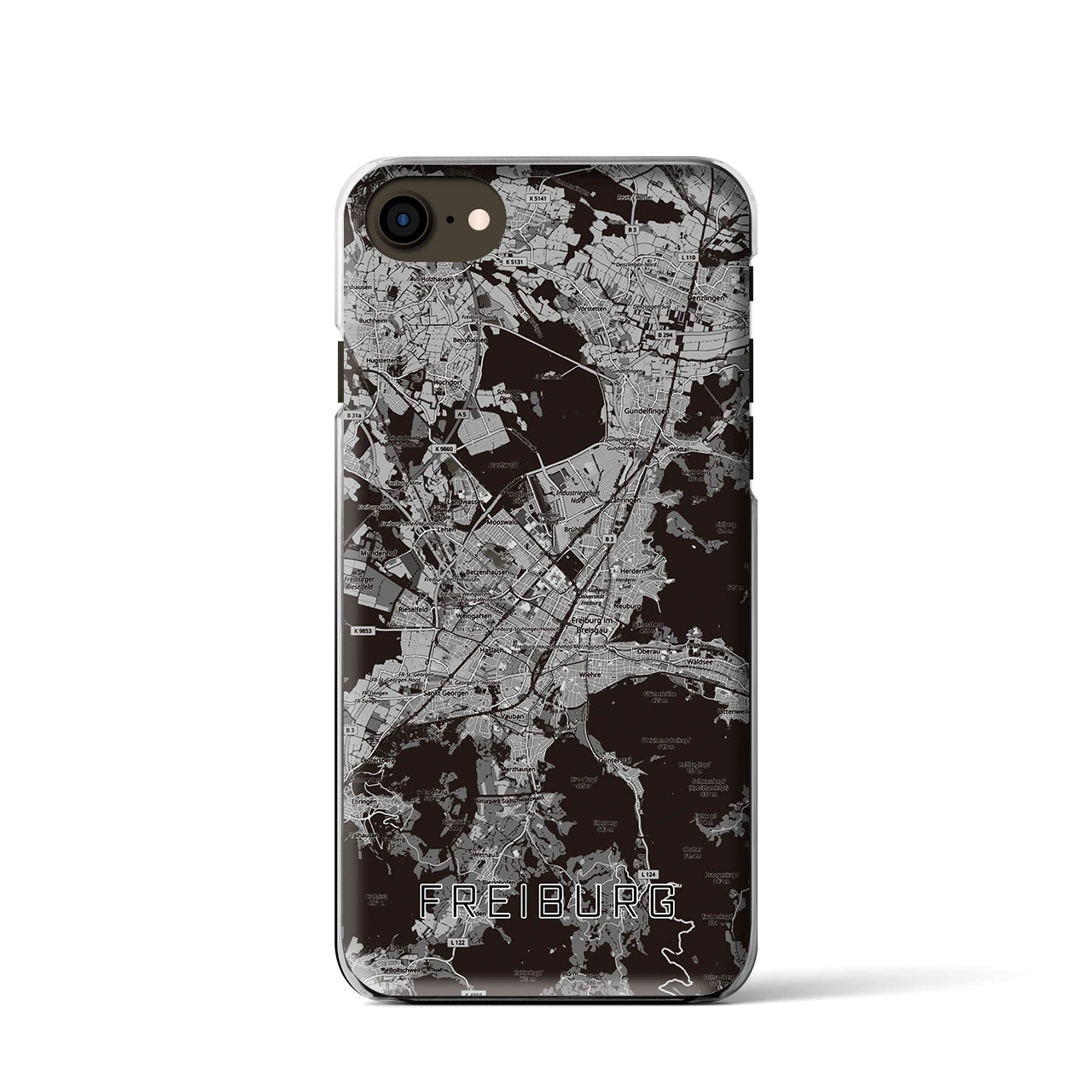 【フライブルク（ドイツ）】地図柄iPhoneケース（クリアタイプ）