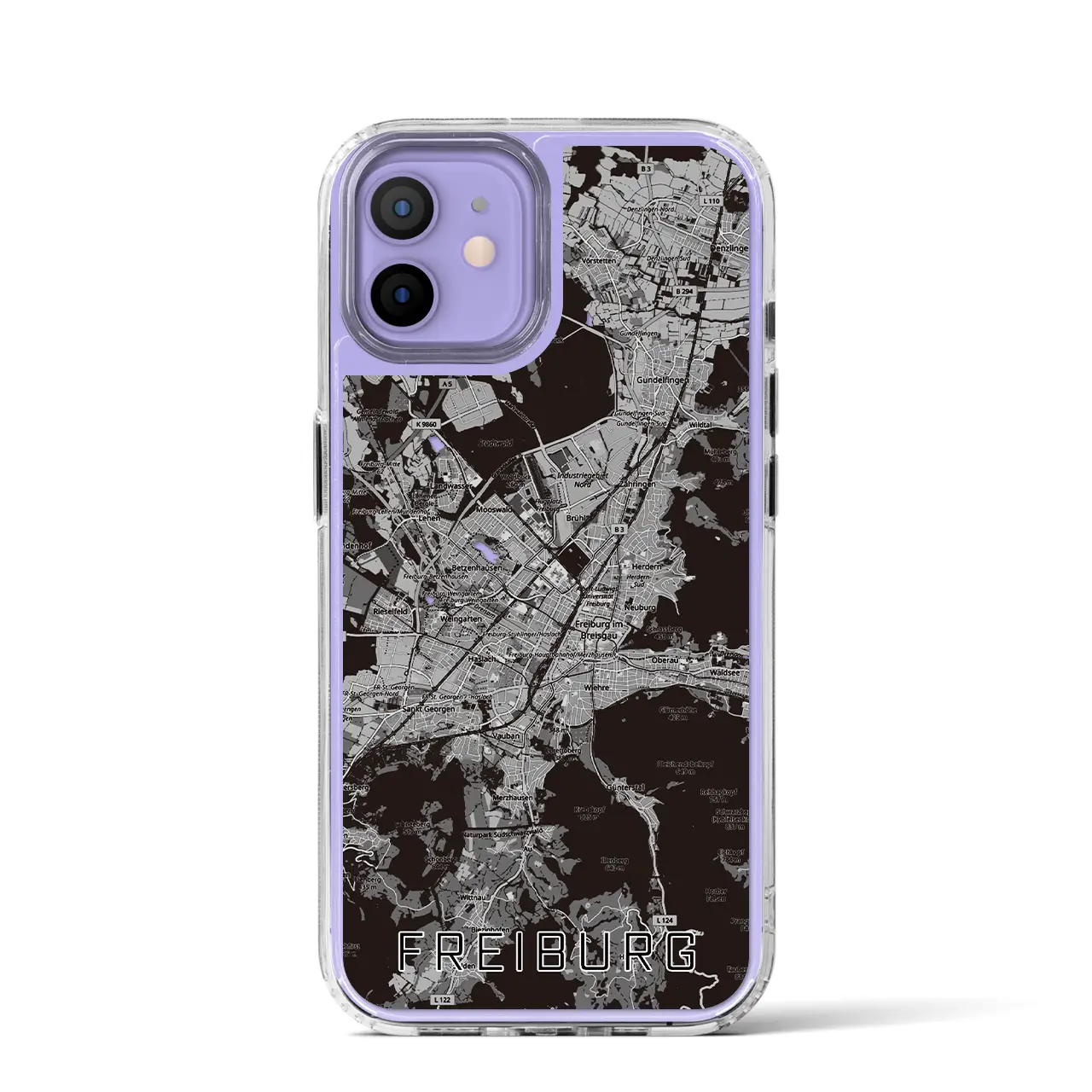 【フライブルク（ドイツ）】地図柄iPhoneケース（MagSafeタイプ）