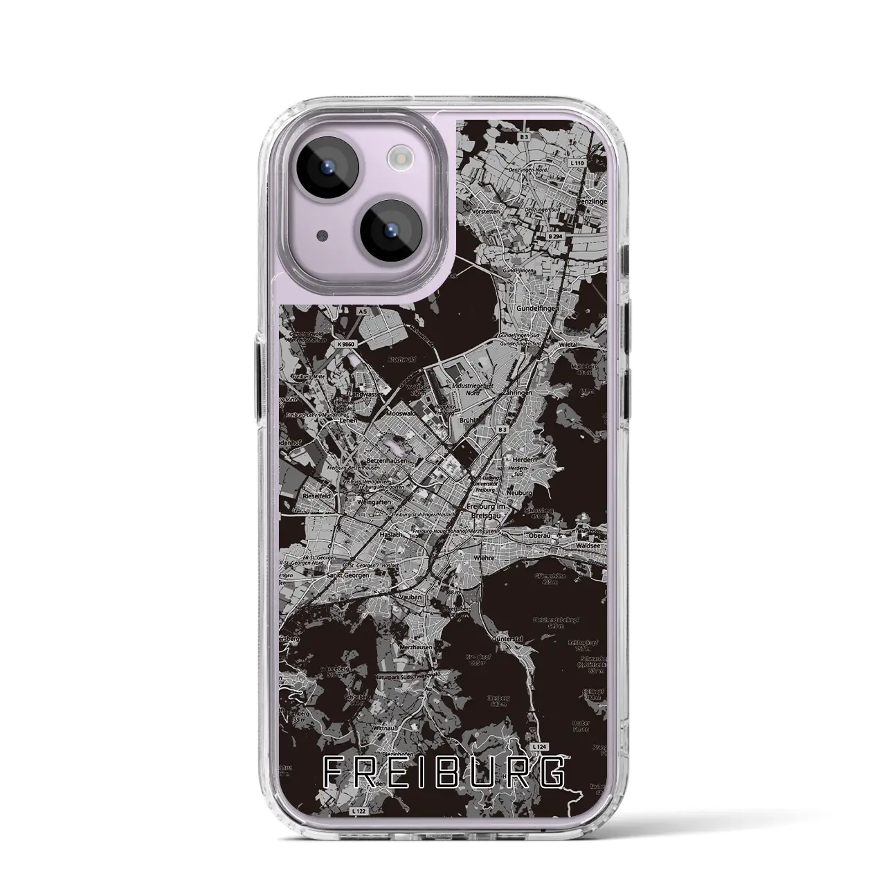 【フライブルク（ドイツ）】地図柄iPhoneケース（MagSafeタイプ）