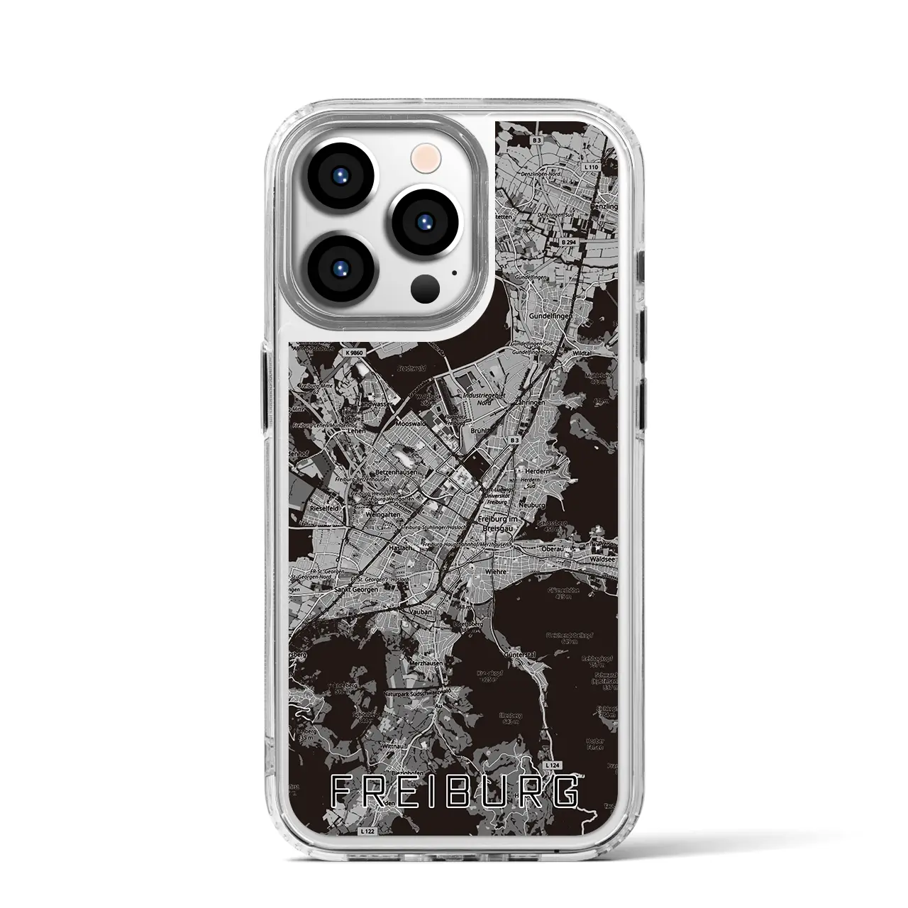 【フライブルク（ドイツ）】地図柄iPhoneケース（MagSafeタイプ）