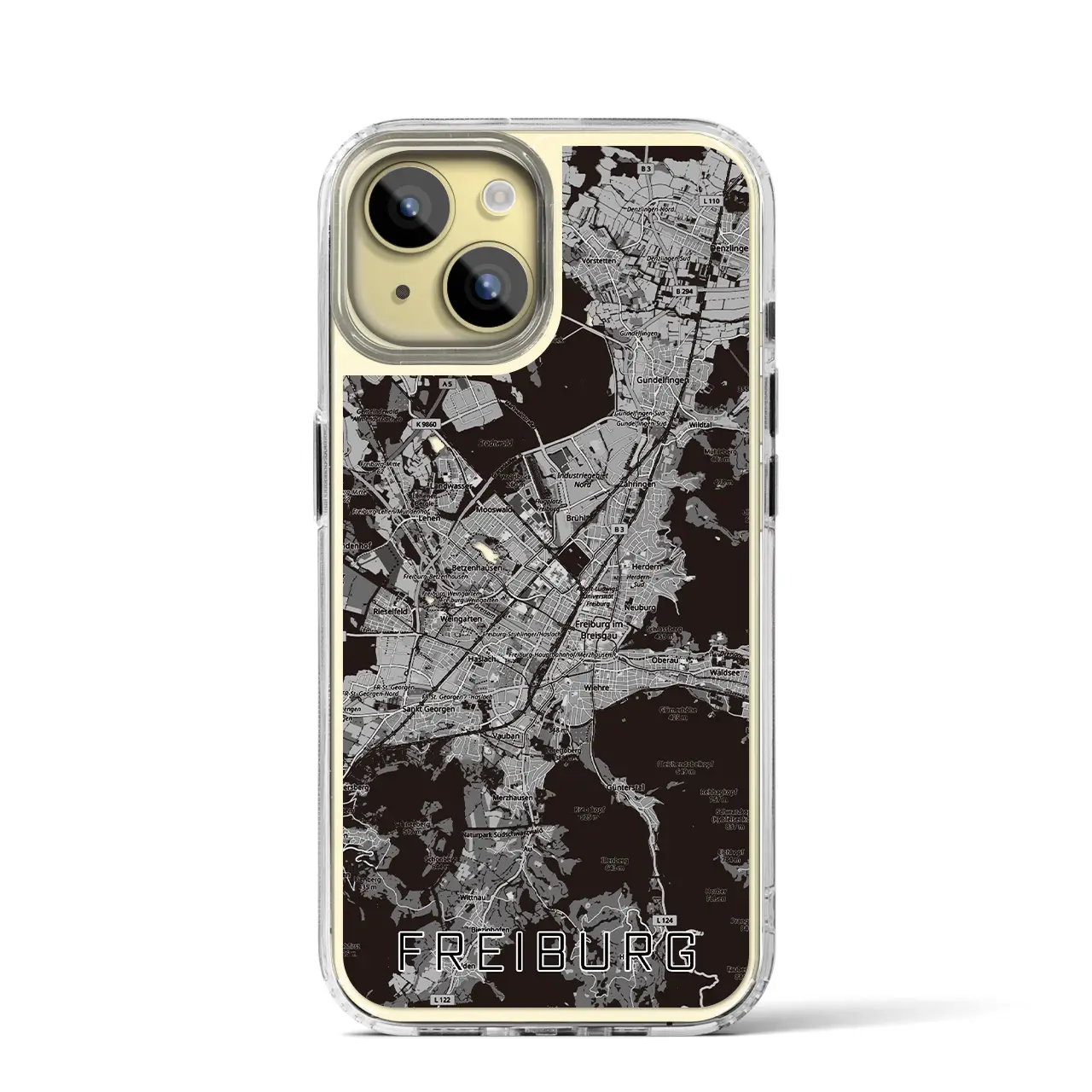 【フライブルク（ドイツ）】地図柄iPhoneケース（MagSafeタイプ）