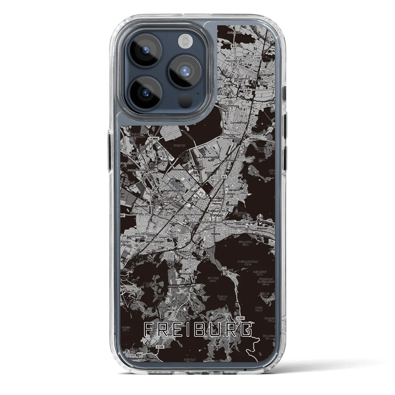 【フライブルク（ドイツ）】地図柄iPhoneケース（MagSafeタイプ）