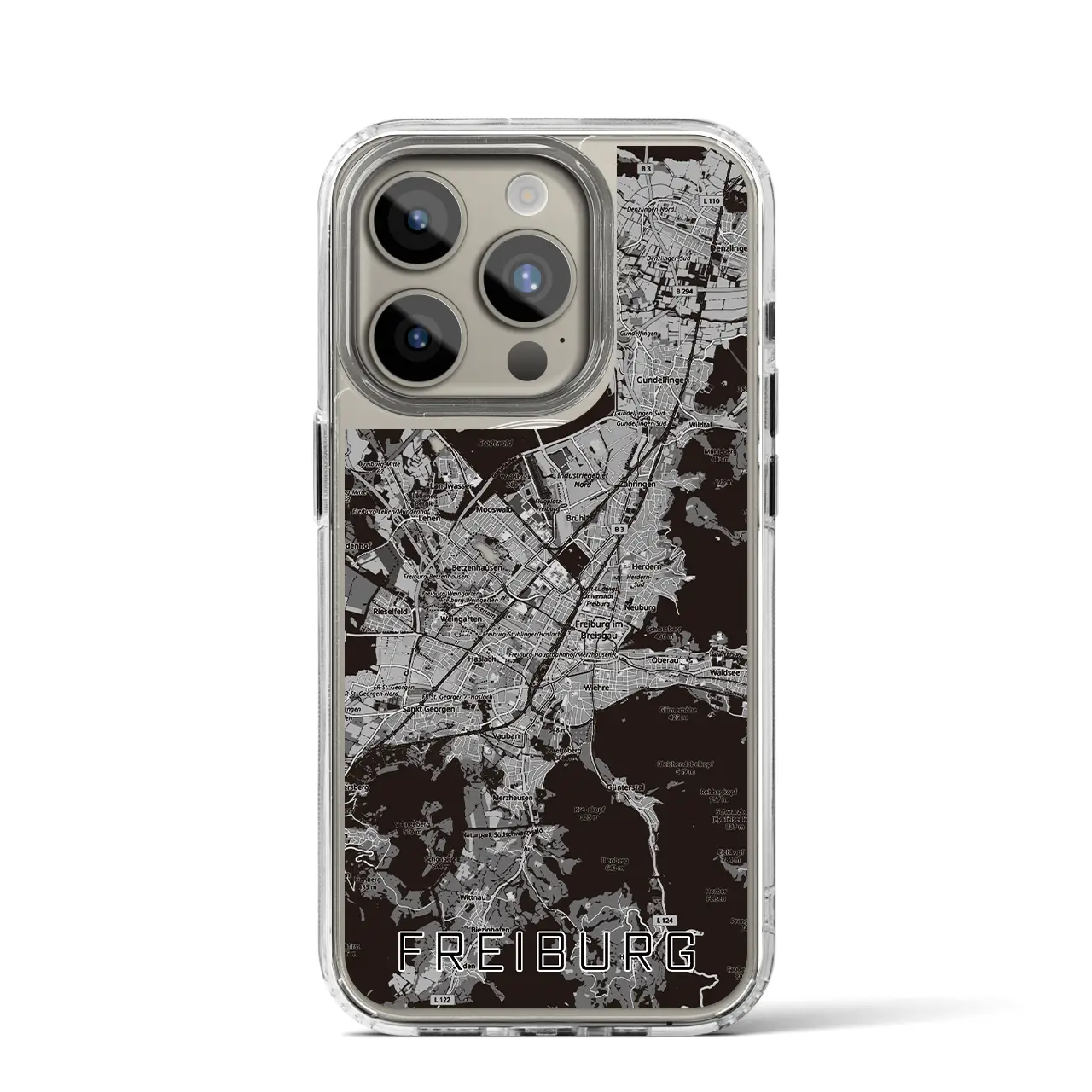 【フライブルク（ドイツ）】地図柄iPhoneケース（MagSafeタイプ）
