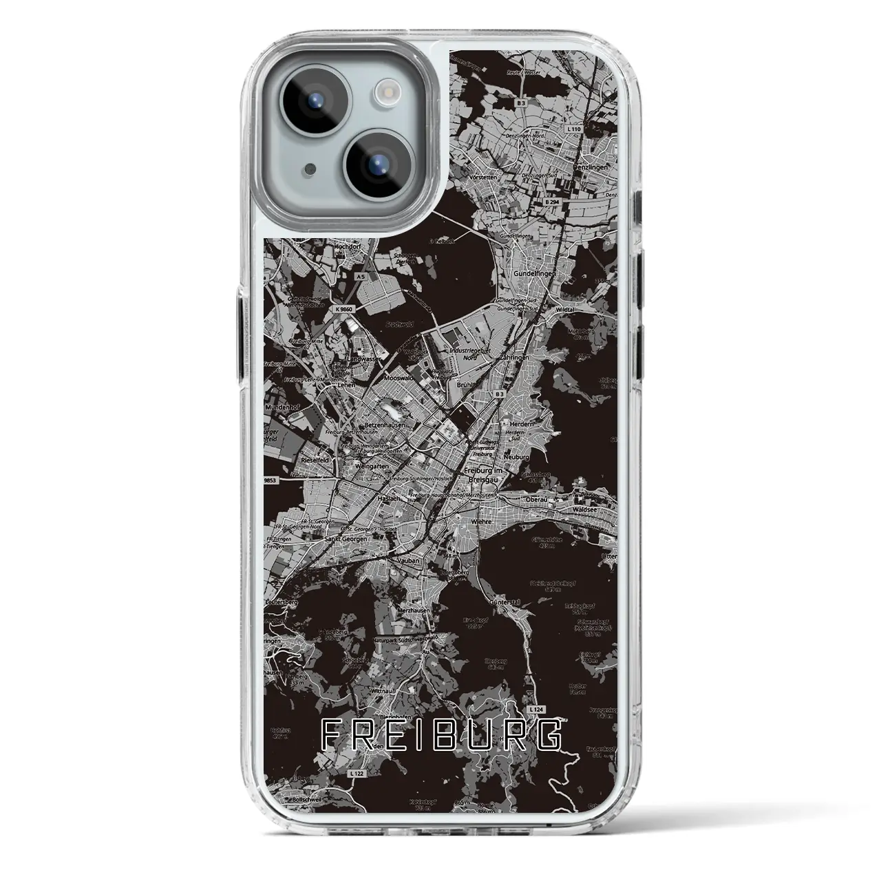 【フライブルク（ドイツ）】地図柄iPhoneケース（MagSafeタイプ）