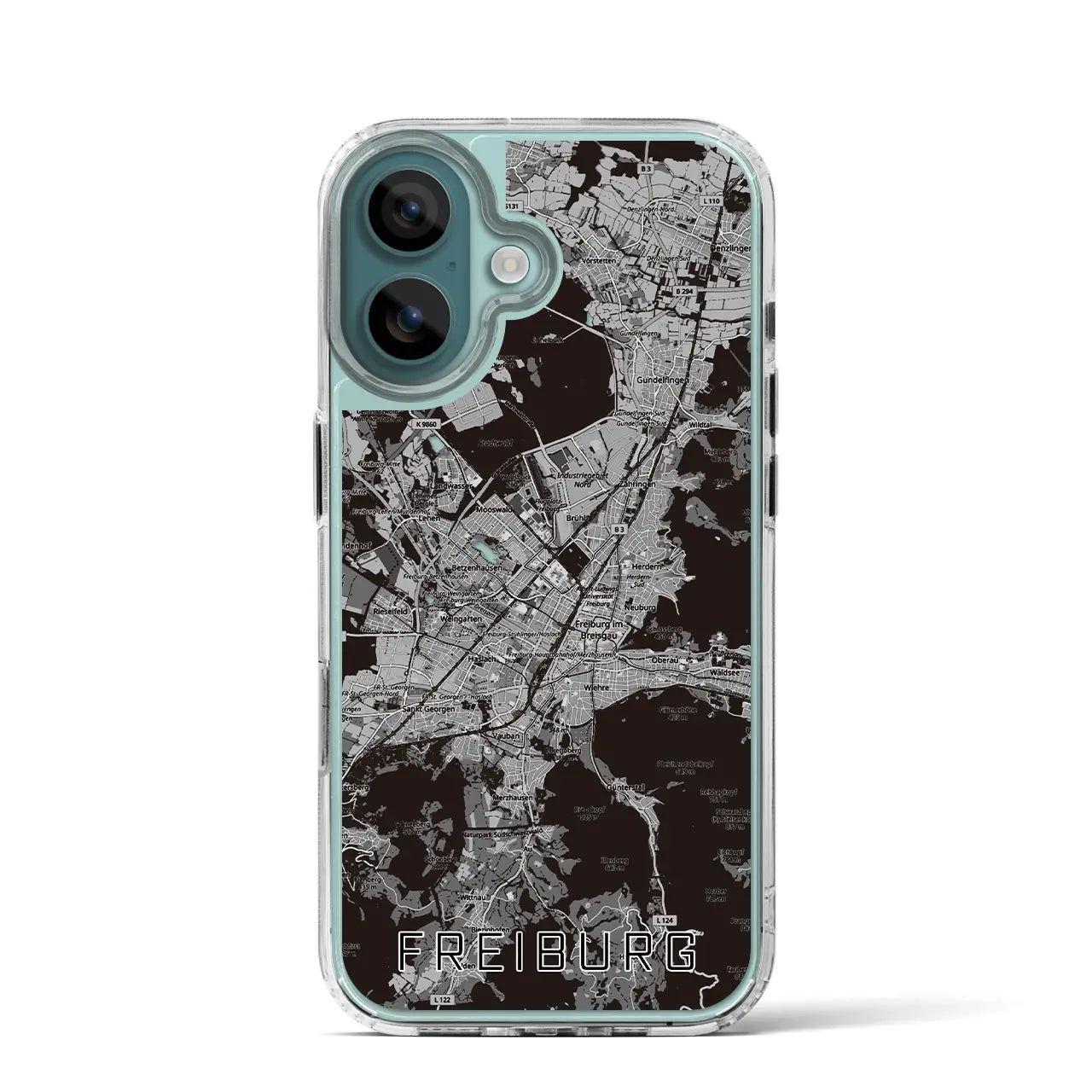 【フライブルク（ドイツ）】地図柄iPhoneケース（MagSafeタイプ）