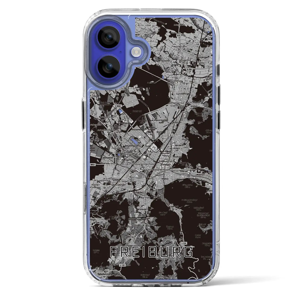 【フライブルク（ドイツ）】地図柄iPhoneケース（MagSafeタイプ）