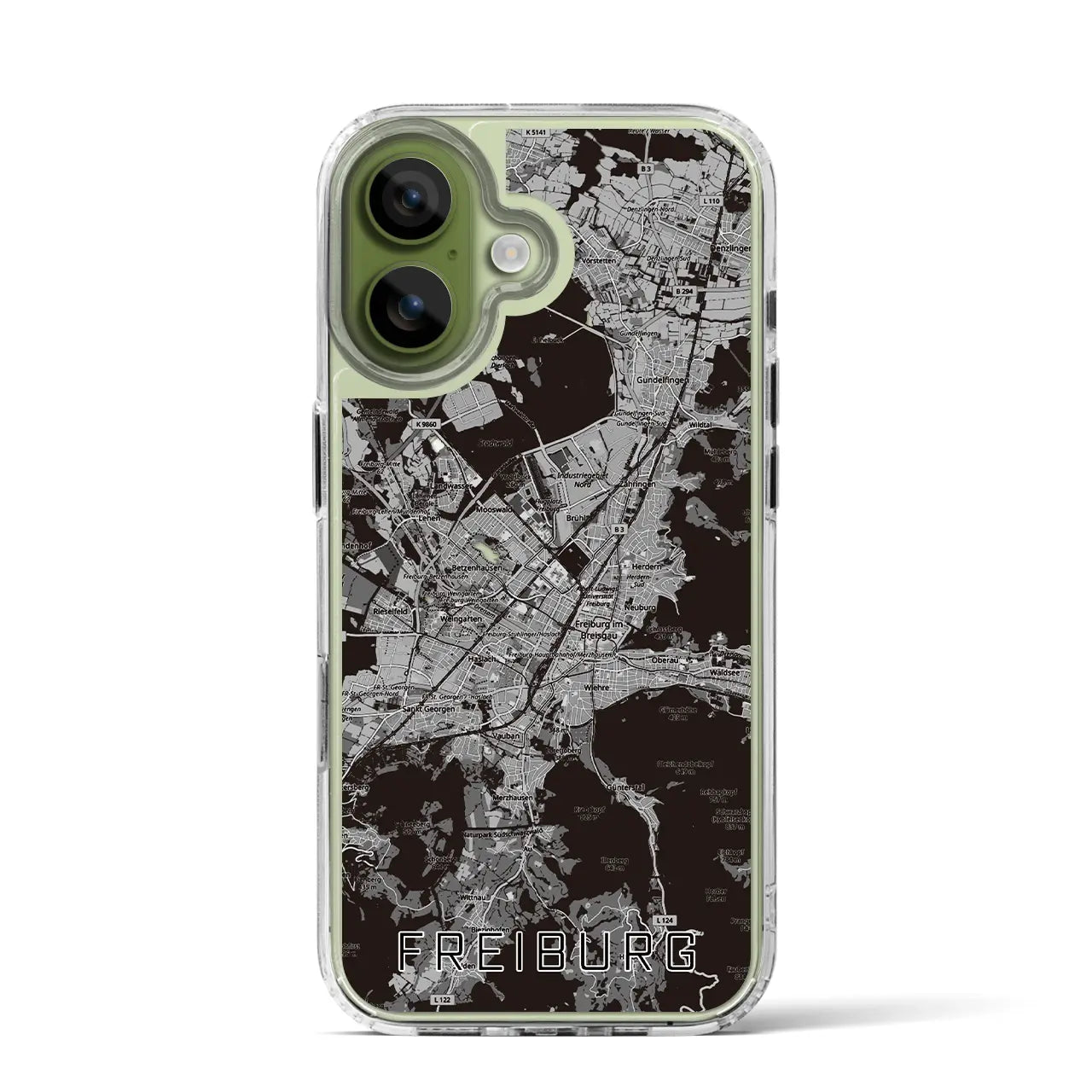 【フライブルク（ドイツ）】地図柄iPhoneケース（MagSafeタイプ）