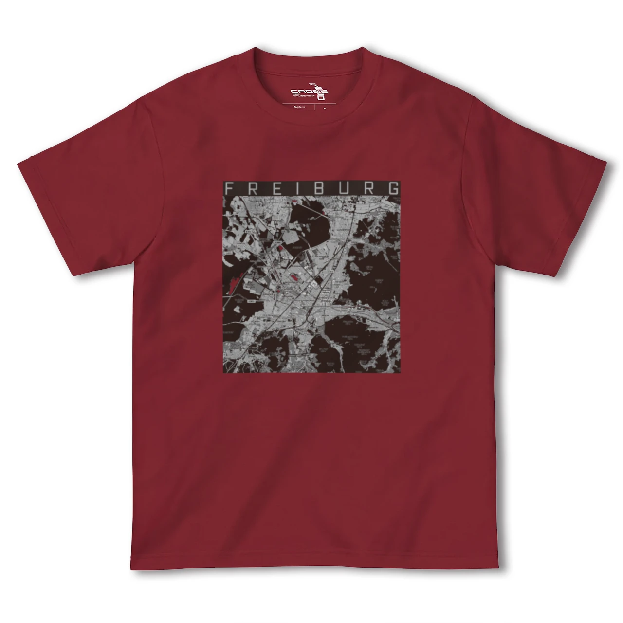 【フライブルク（ドイツ）】地図柄ヘビーウェイトTシャツ