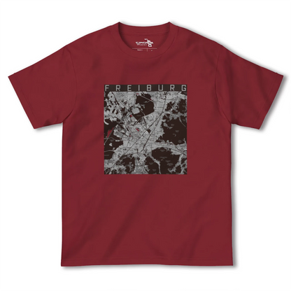 【フライブルク（ドイツ）】地図柄ヘビーウェイトTシャツ