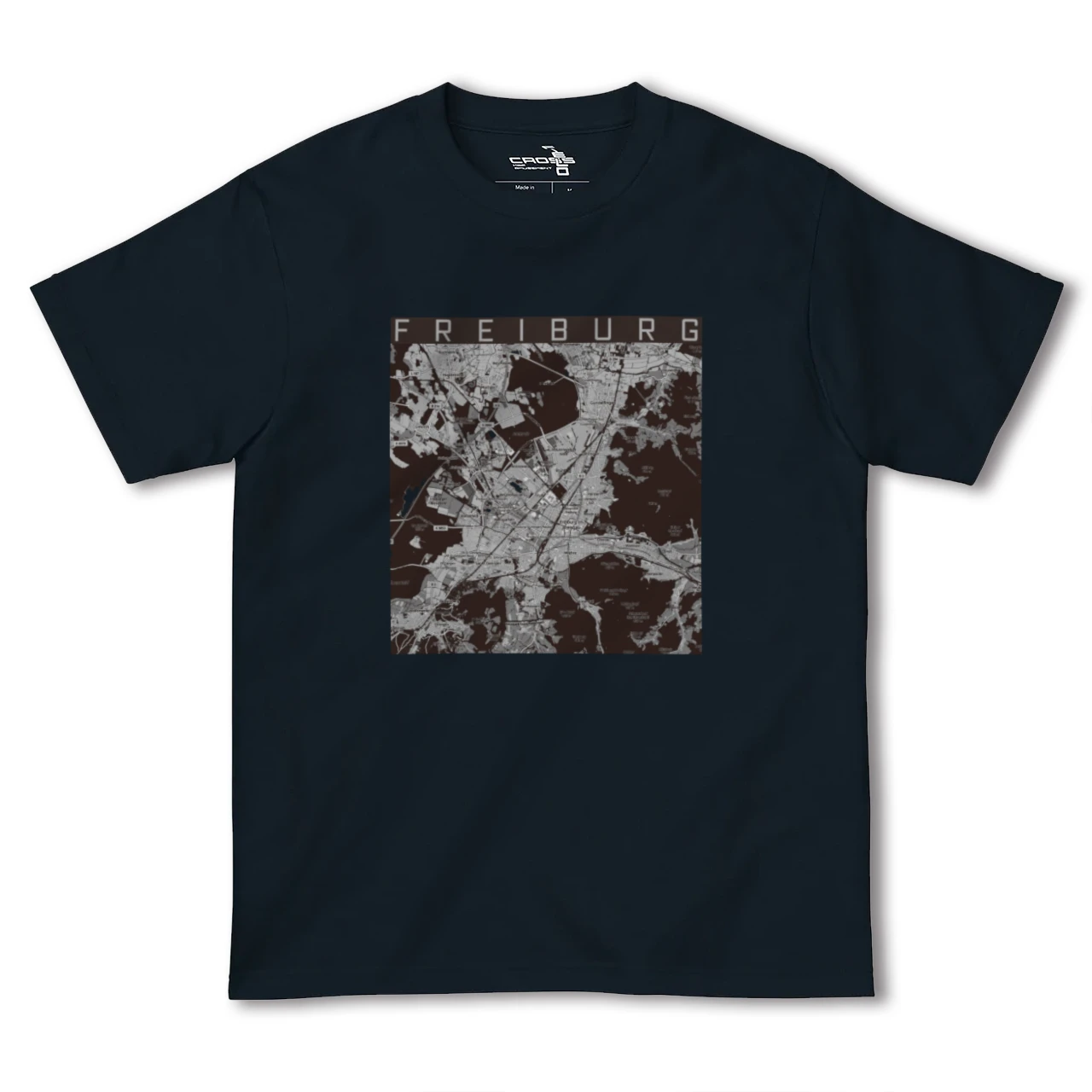 【フライブルク（ドイツ）】地図柄ヘビーウェイトTシャツ