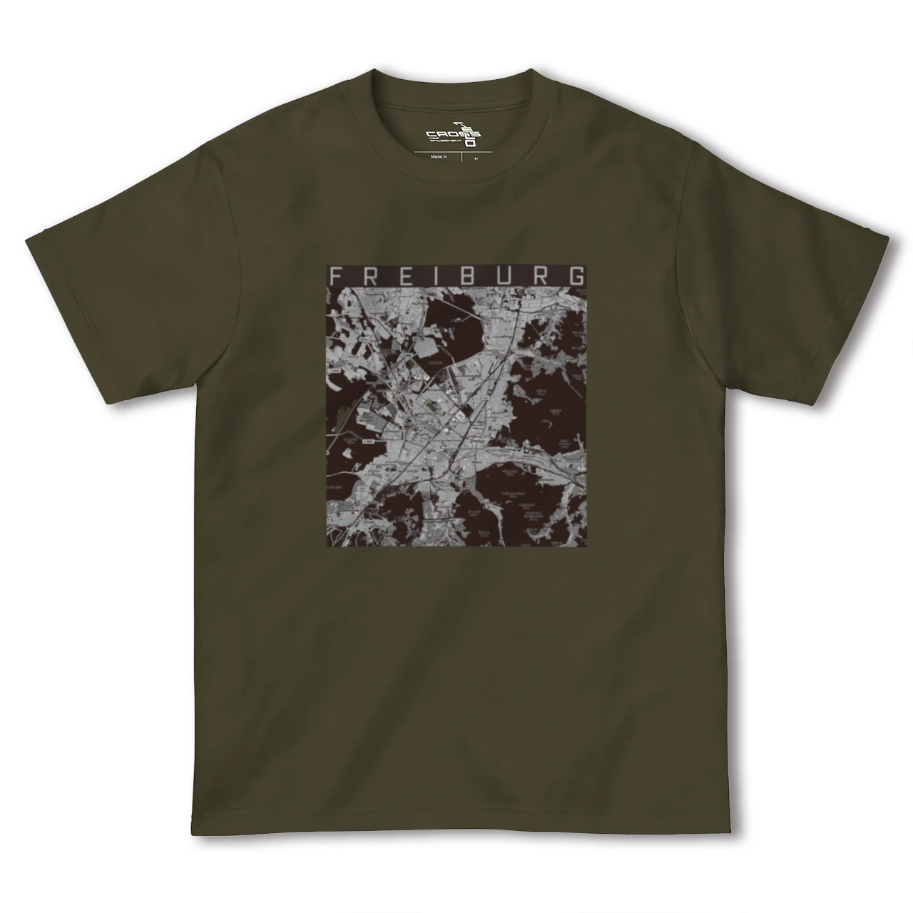 【フライブルク（ドイツ）】地図柄ヘビーウェイトTシャツ