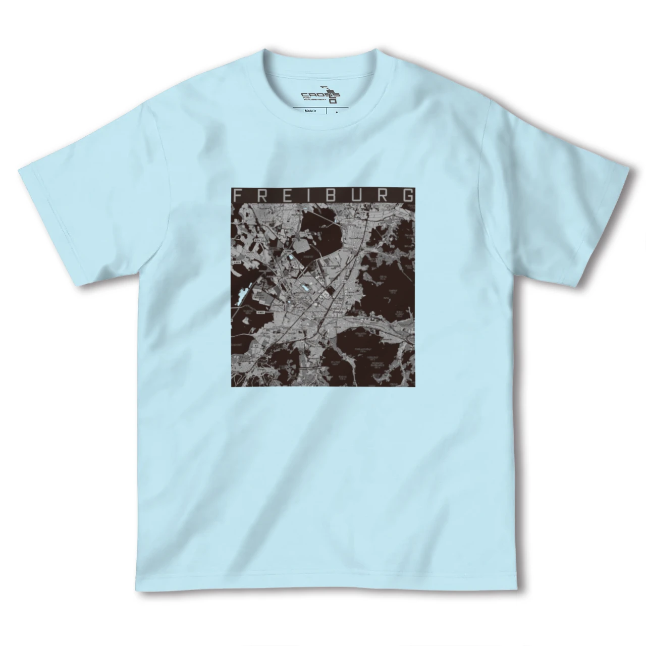 【フライブルク（ドイツ）】地図柄ヘビーウェイトTシャツ