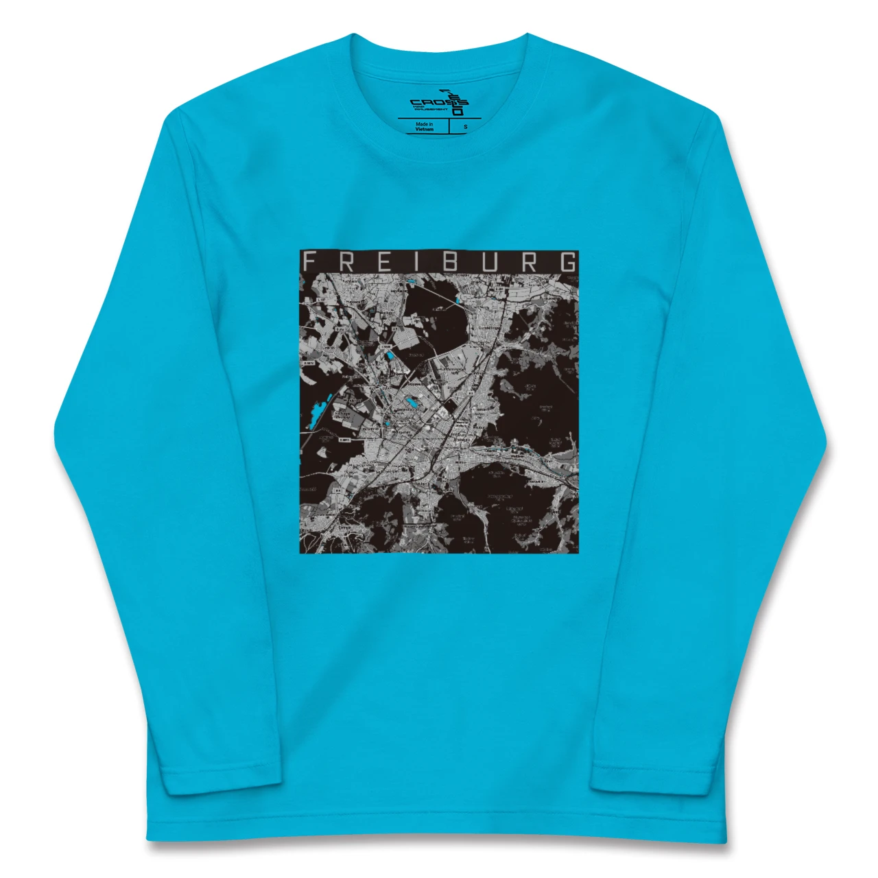 【フライブルク（ドイツ）】地図柄ロングスリーブTシャツ