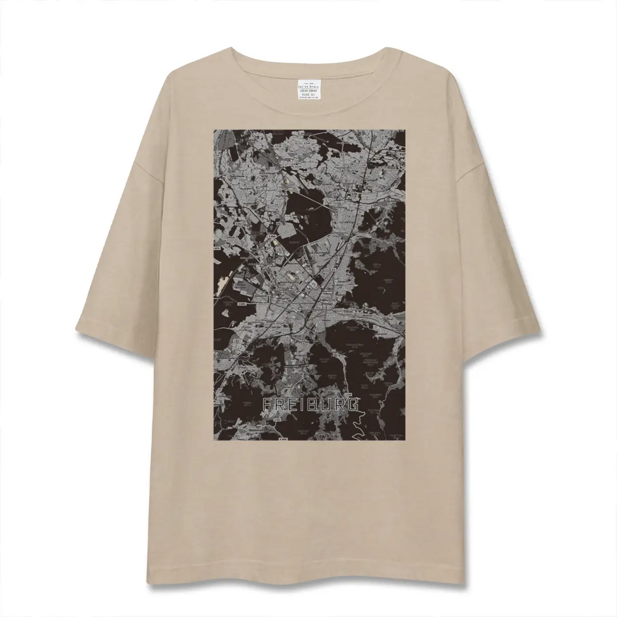 【フライブルク（ドイツ）】地図柄ビッグシルエットTシャツ