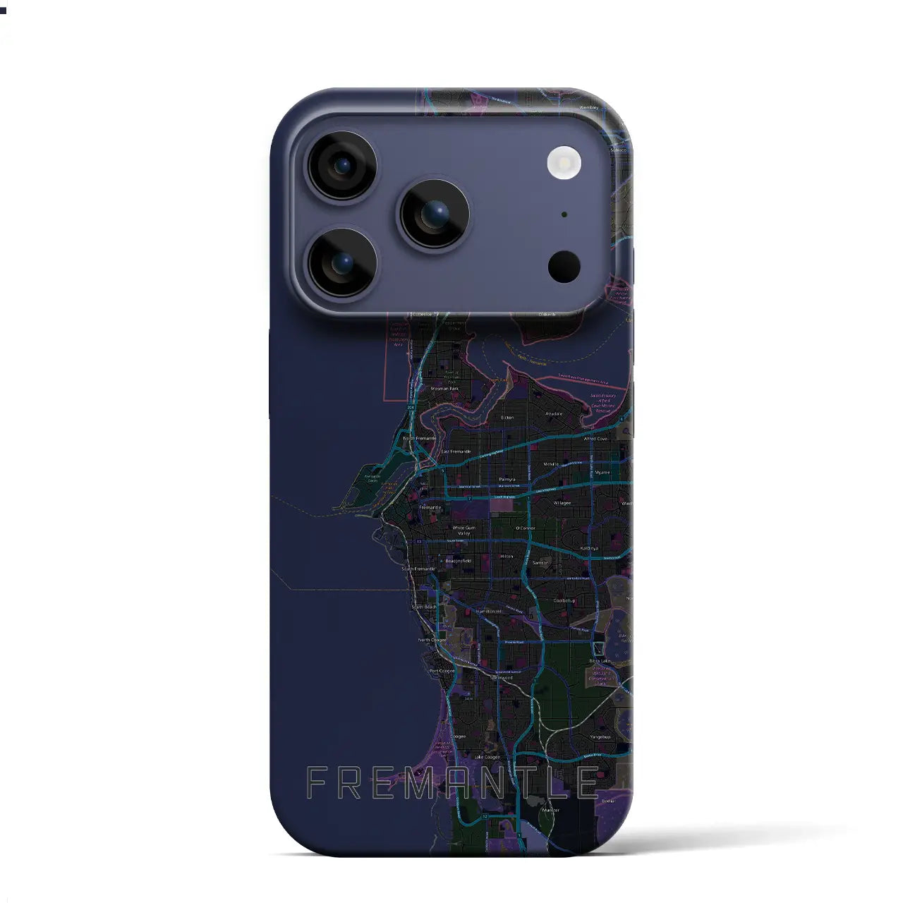 【フリーマントル（オーストラリア）】地図柄iPhoneケース（バックカバータイプ）