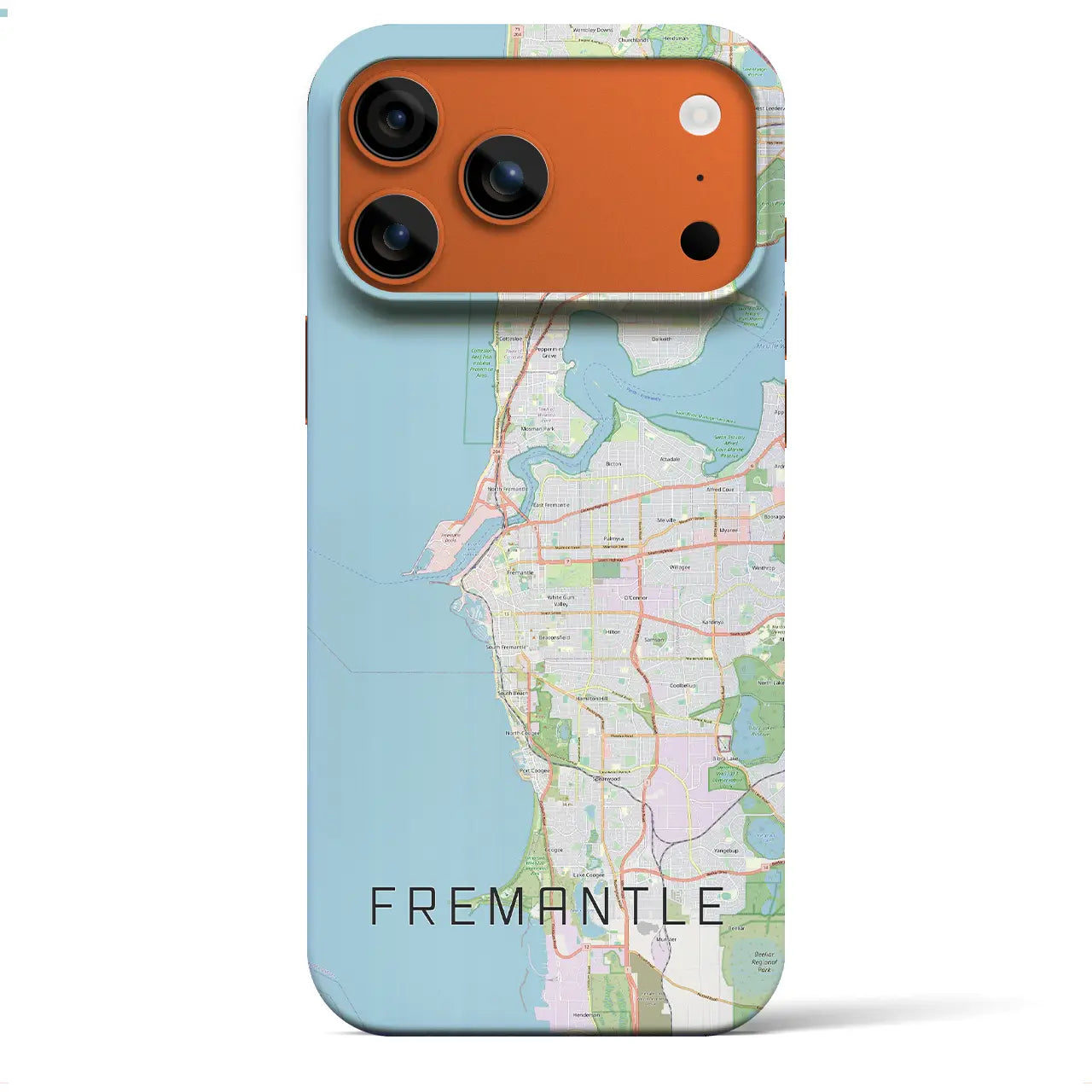 【フリーマントル（オーストラリア）】地図柄iPhoneケース（バックカバータイプ）