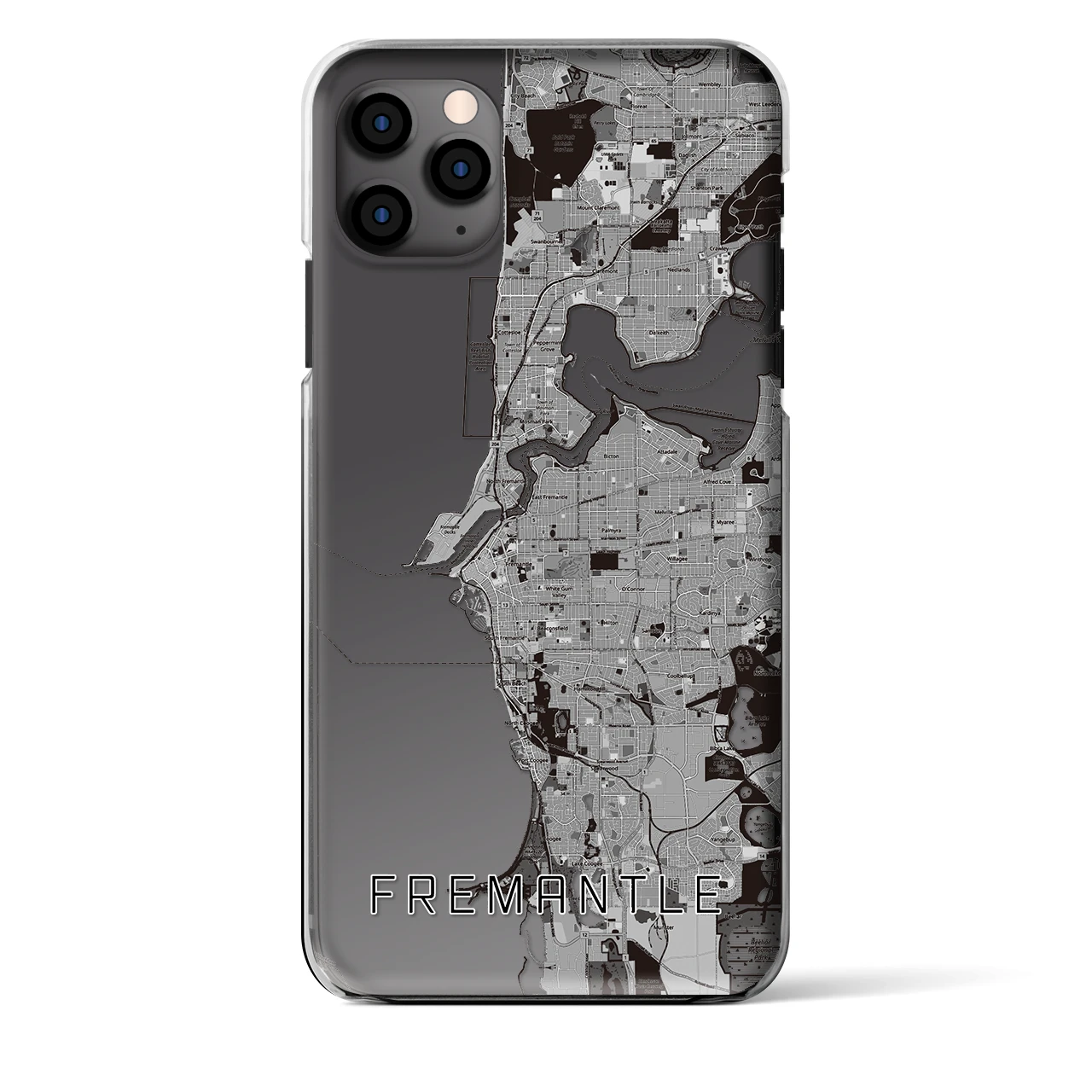 【フリーマントル（オーストラリア）】地図柄iPhoneケース（クリアタイプ）