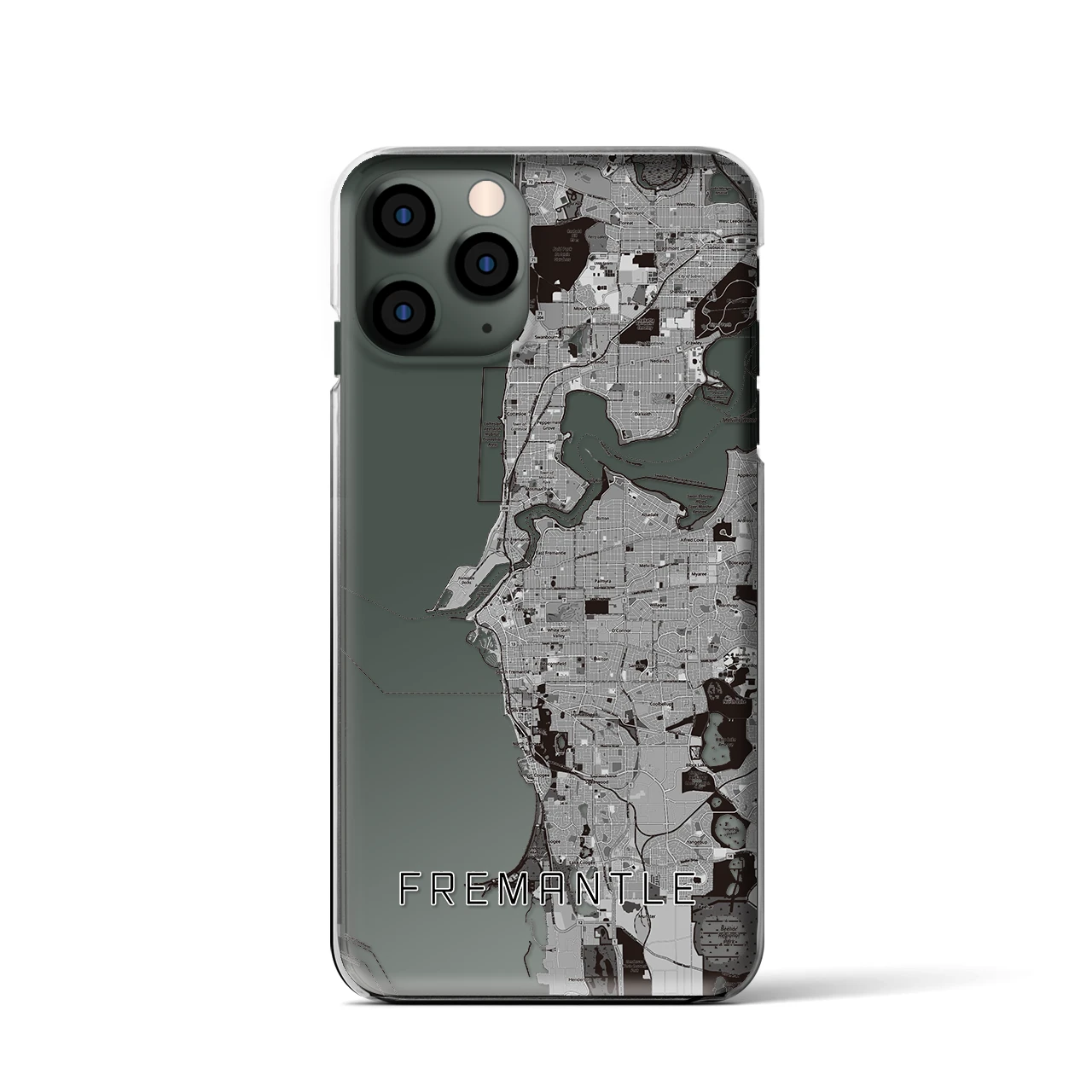 【フリーマントル（オーストラリア）】地図柄iPhoneケース（クリアタイプ）