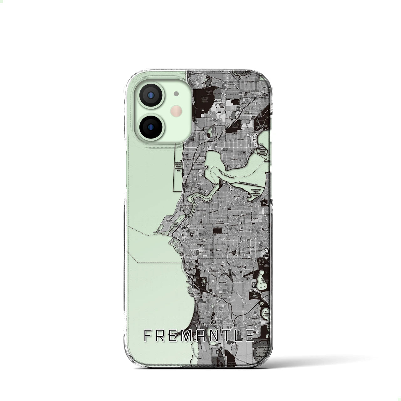 【フリーマントル（オーストラリア）】地図柄iPhoneケース（クリアタイプ）