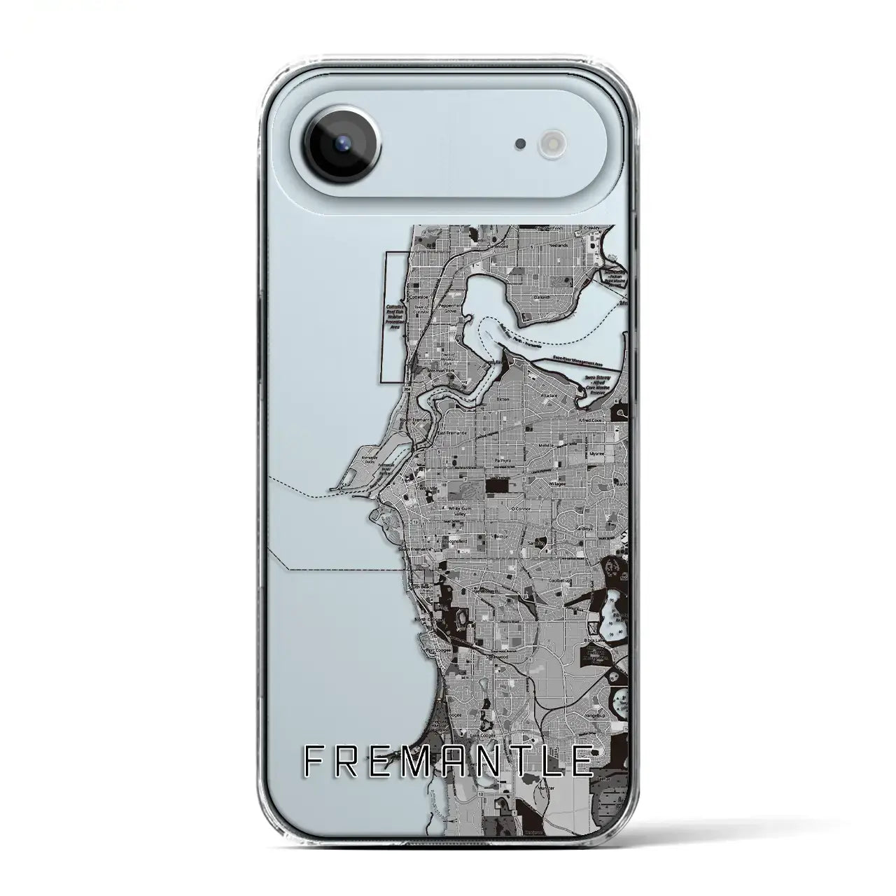 【フリーマントル（オーストラリア）】地図柄iPhoneケース（クリアタイプ）