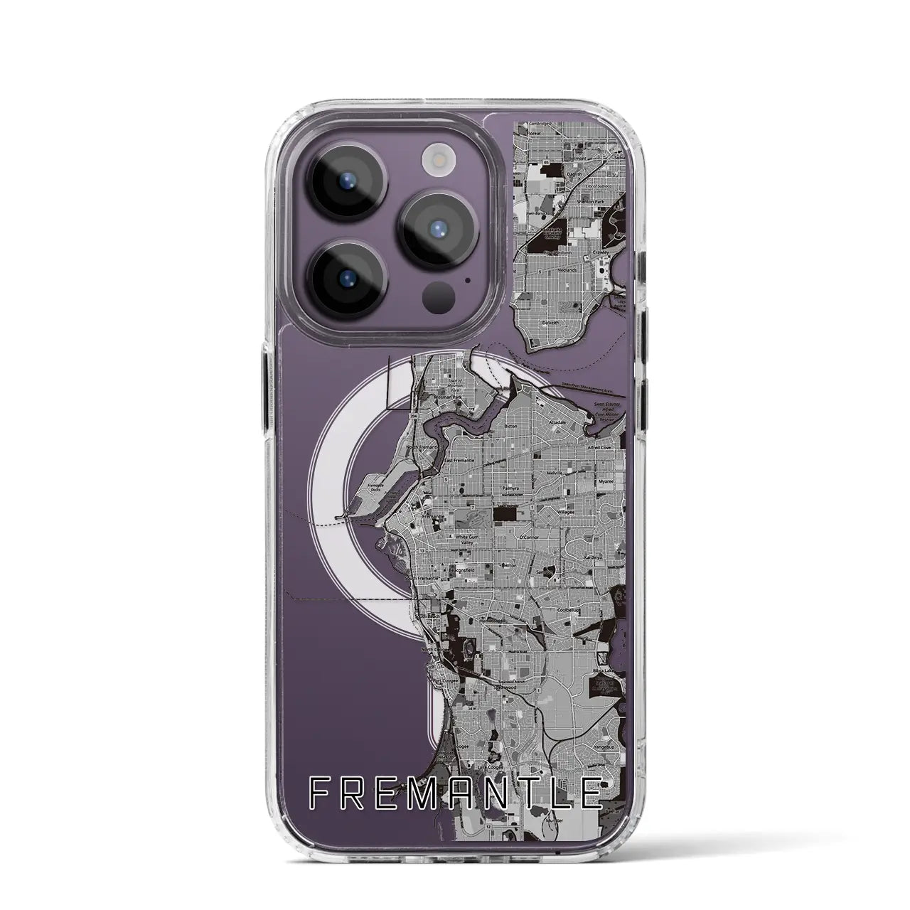 【フリーマントル（オーストラリア）】地図柄iPhoneケース（MagSafeタイプ）
