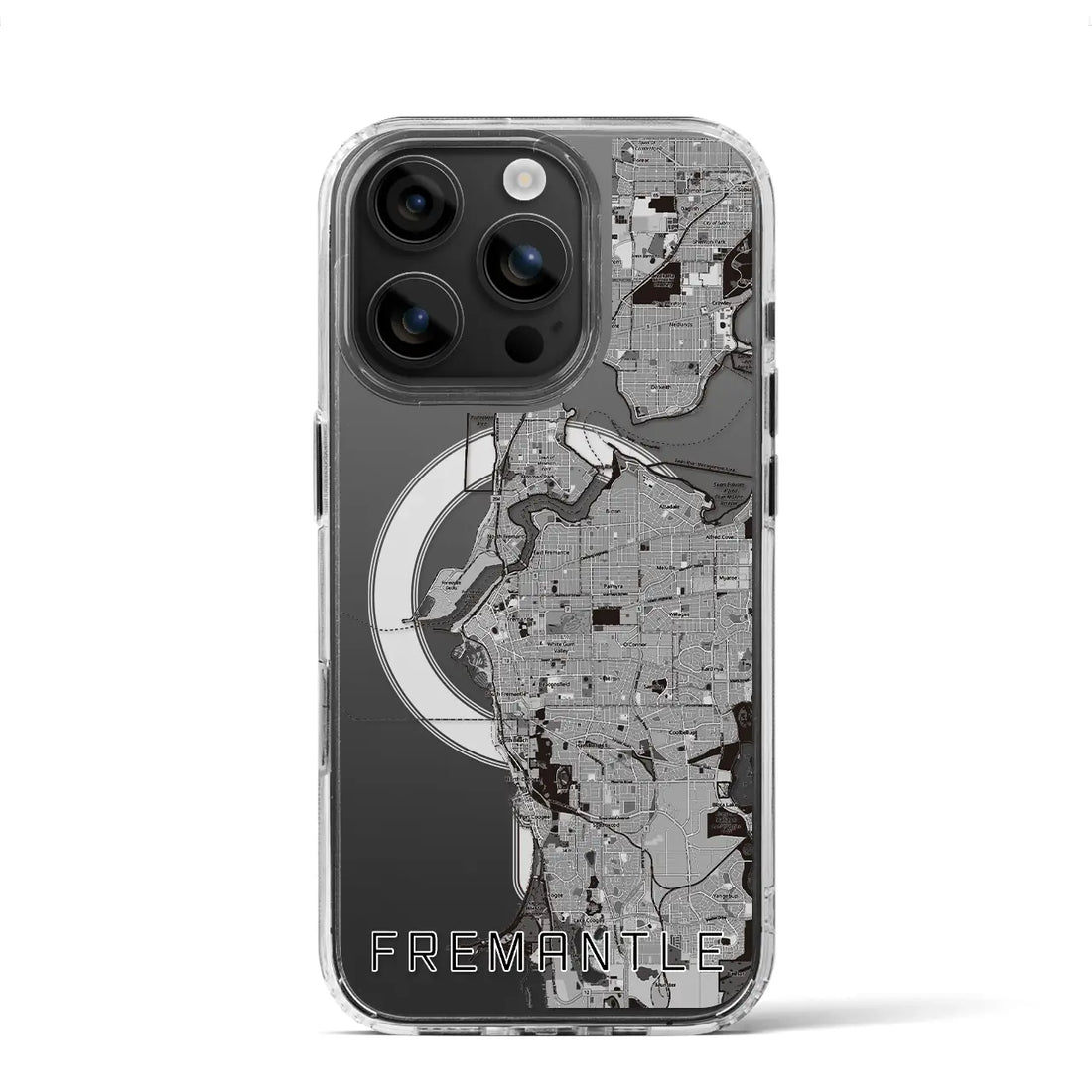 【フリーマントル（オーストラリア）】地図柄iPhoneケース（MagSafeタイプ）