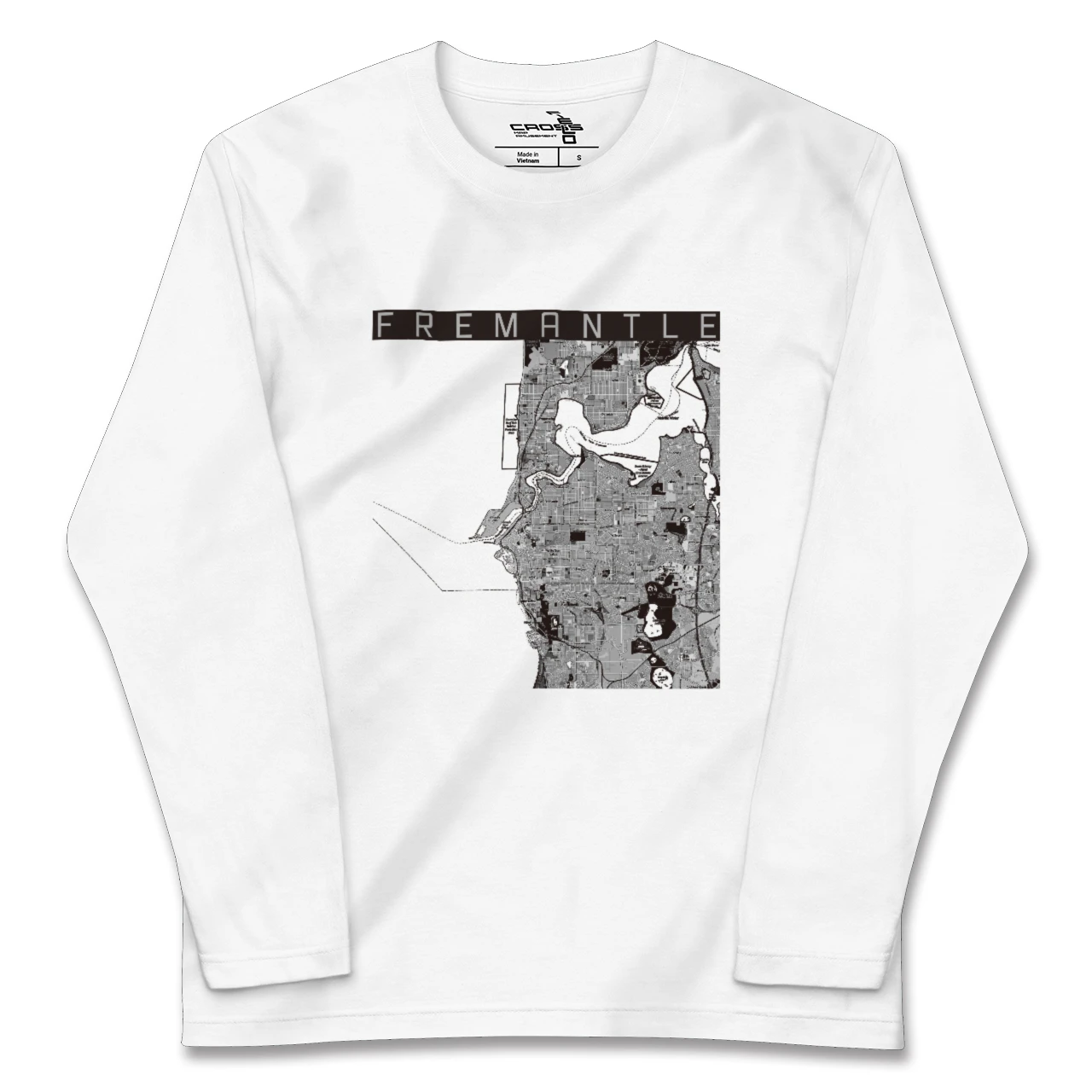【フリーマントル（オーストラリア）】地図柄ロングスリーブTシャツ