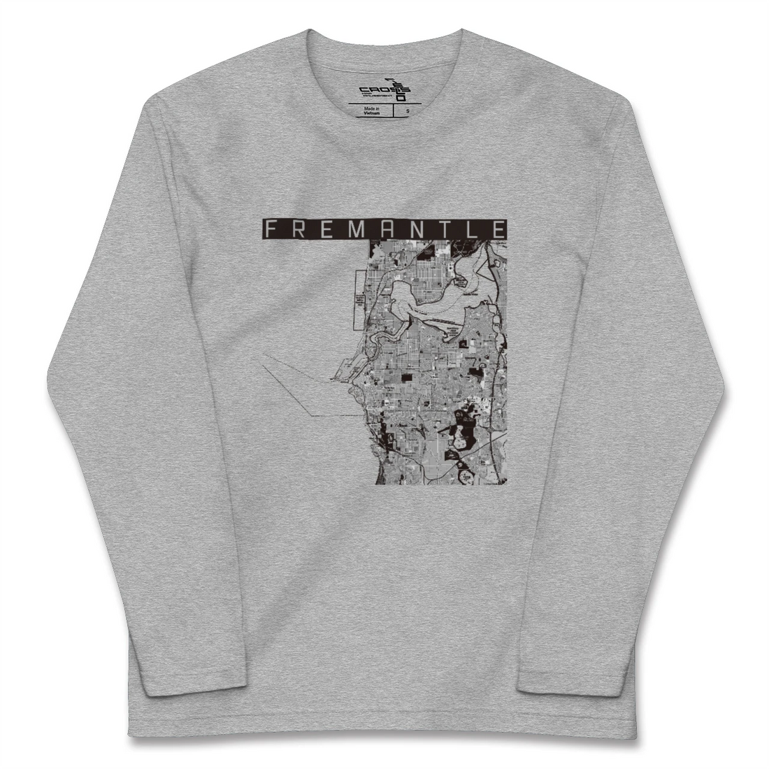 【フリーマントル（オーストラリア）】地図柄ロングスリーブTシャツ
