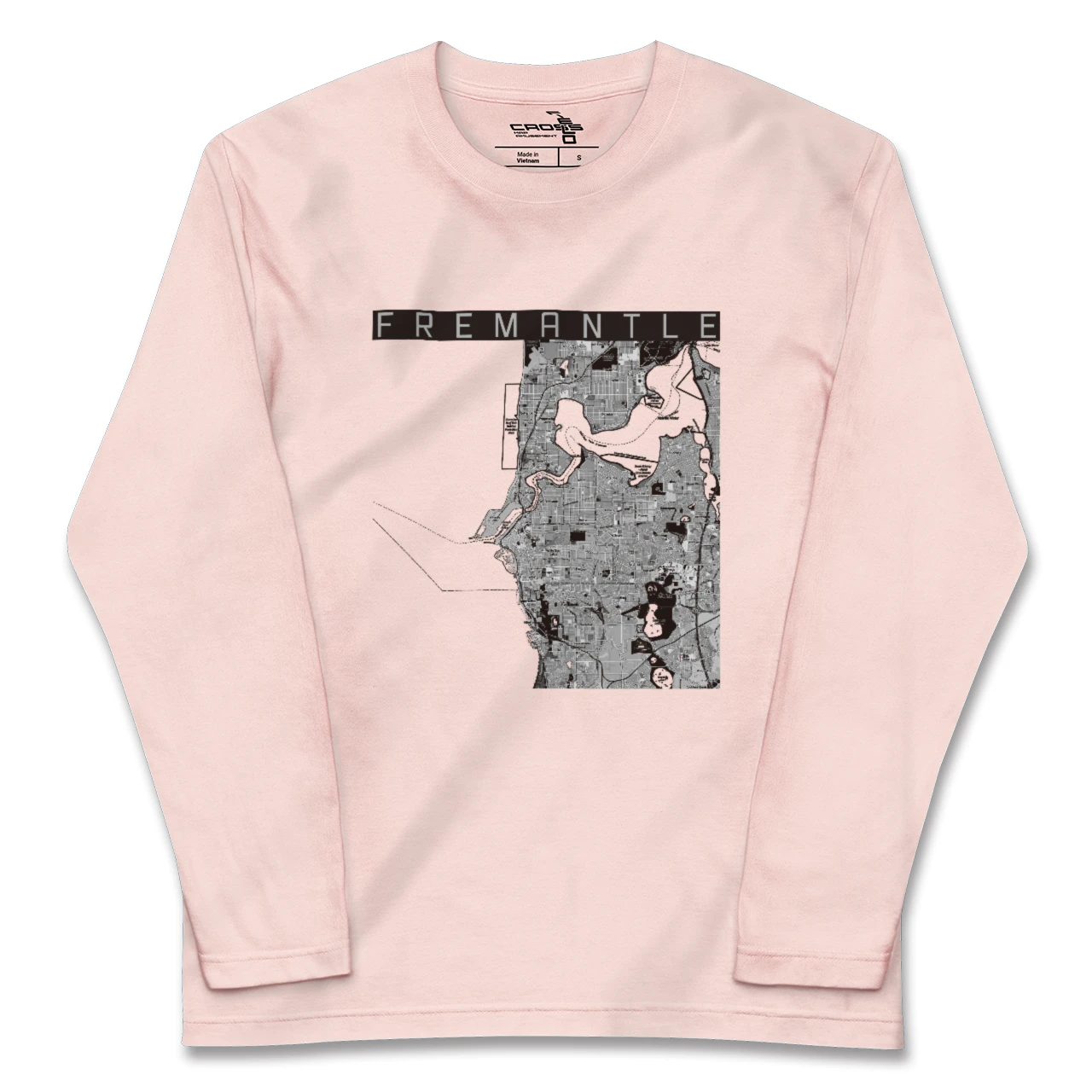【フリーマントル（オーストラリア）】地図柄ロングスリーブTシャツ