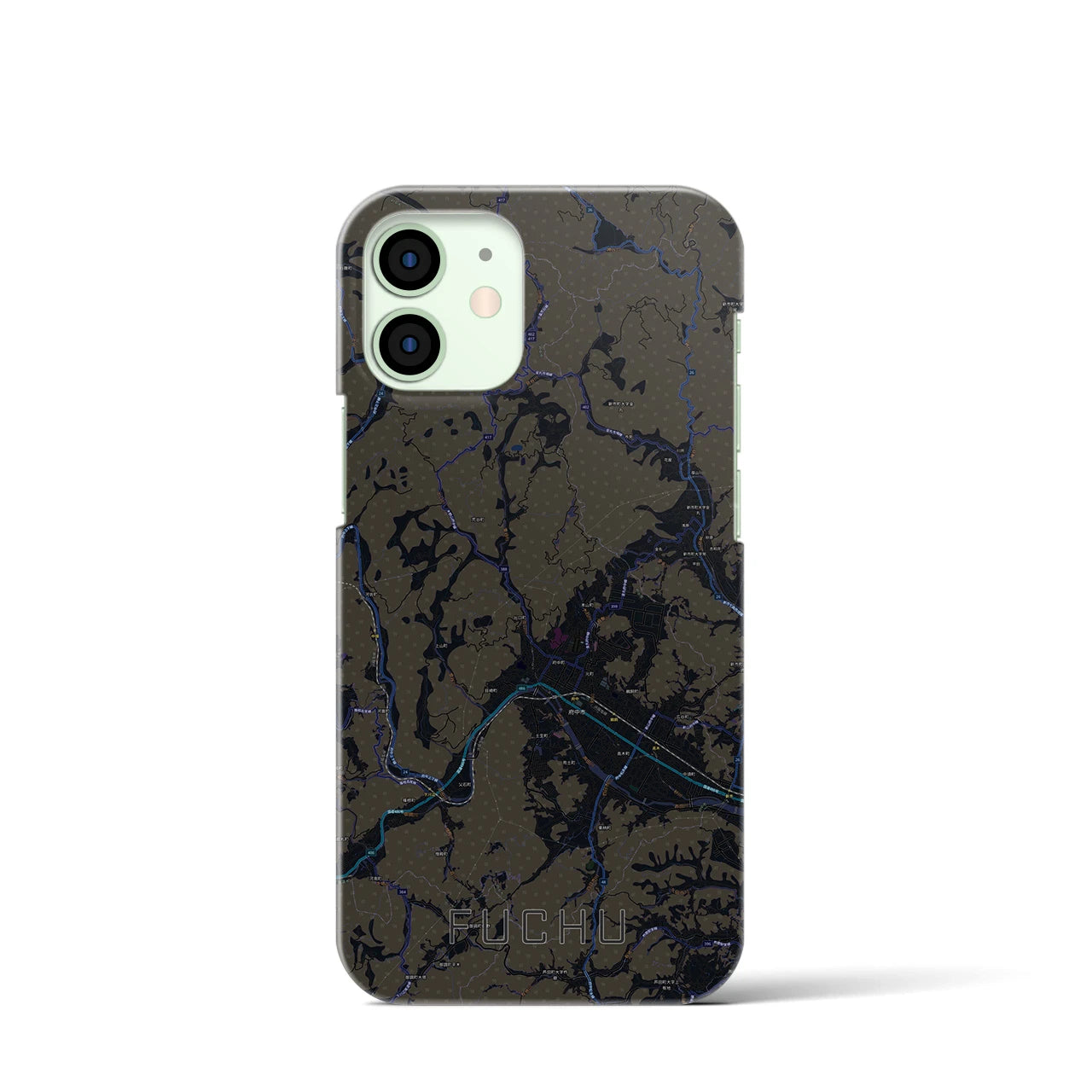 【府中（広島県）】地図柄iPhoneケース（バックカバータイプ）