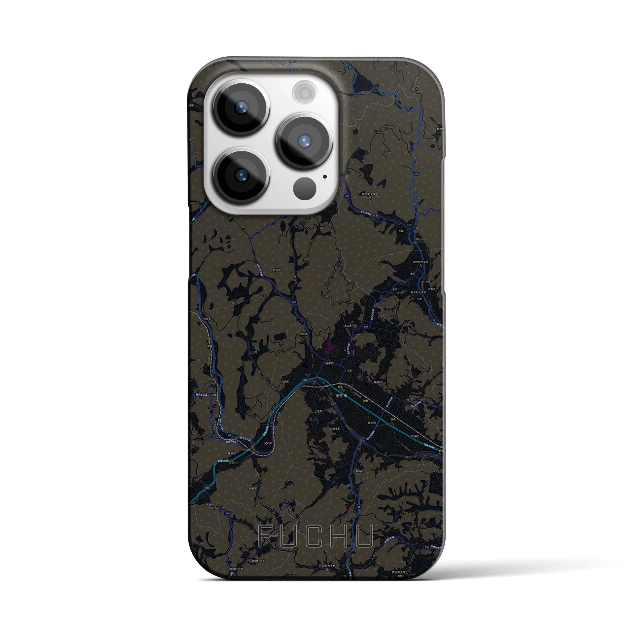【府中（広島県）】地図柄iPhoneケース（バックカバータイプ）