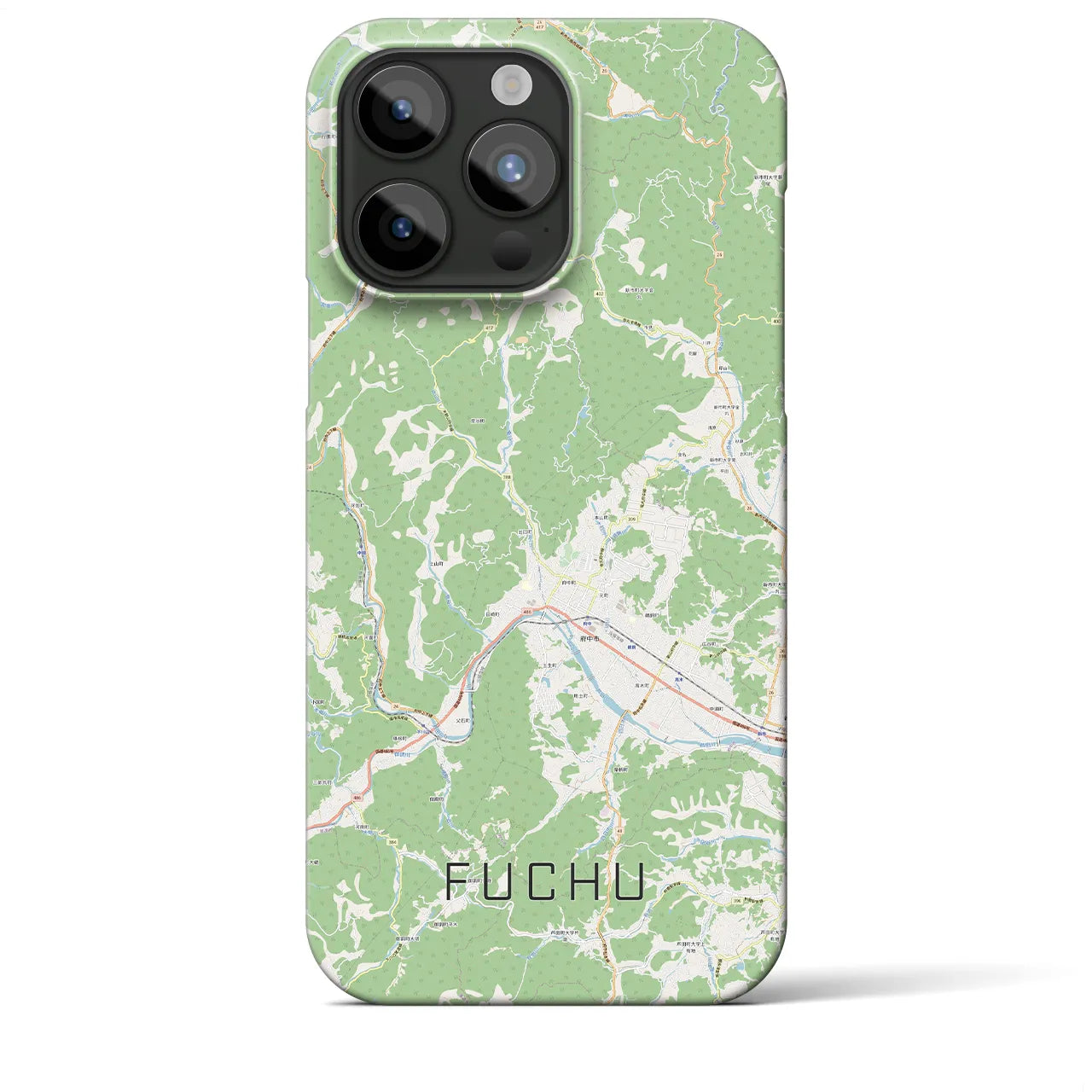 【府中（広島県）】地図柄iPhoneケース（バックカバータイプ）