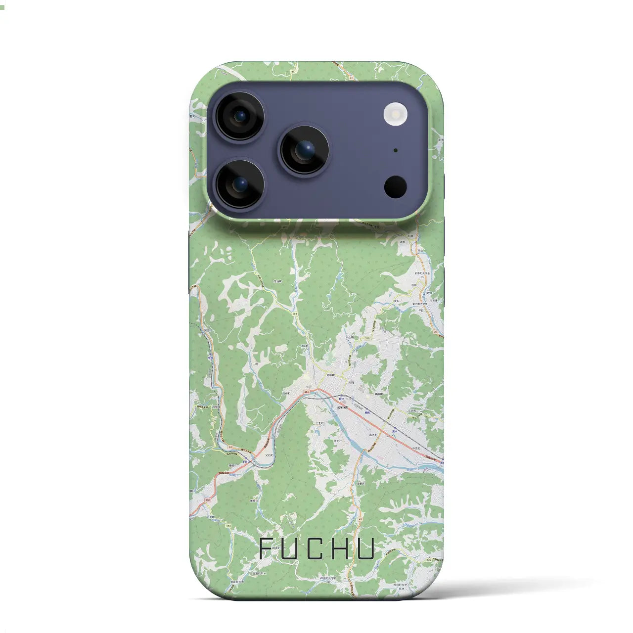 【府中（広島県）】地図柄iPhoneケース（バックカバータイプ）