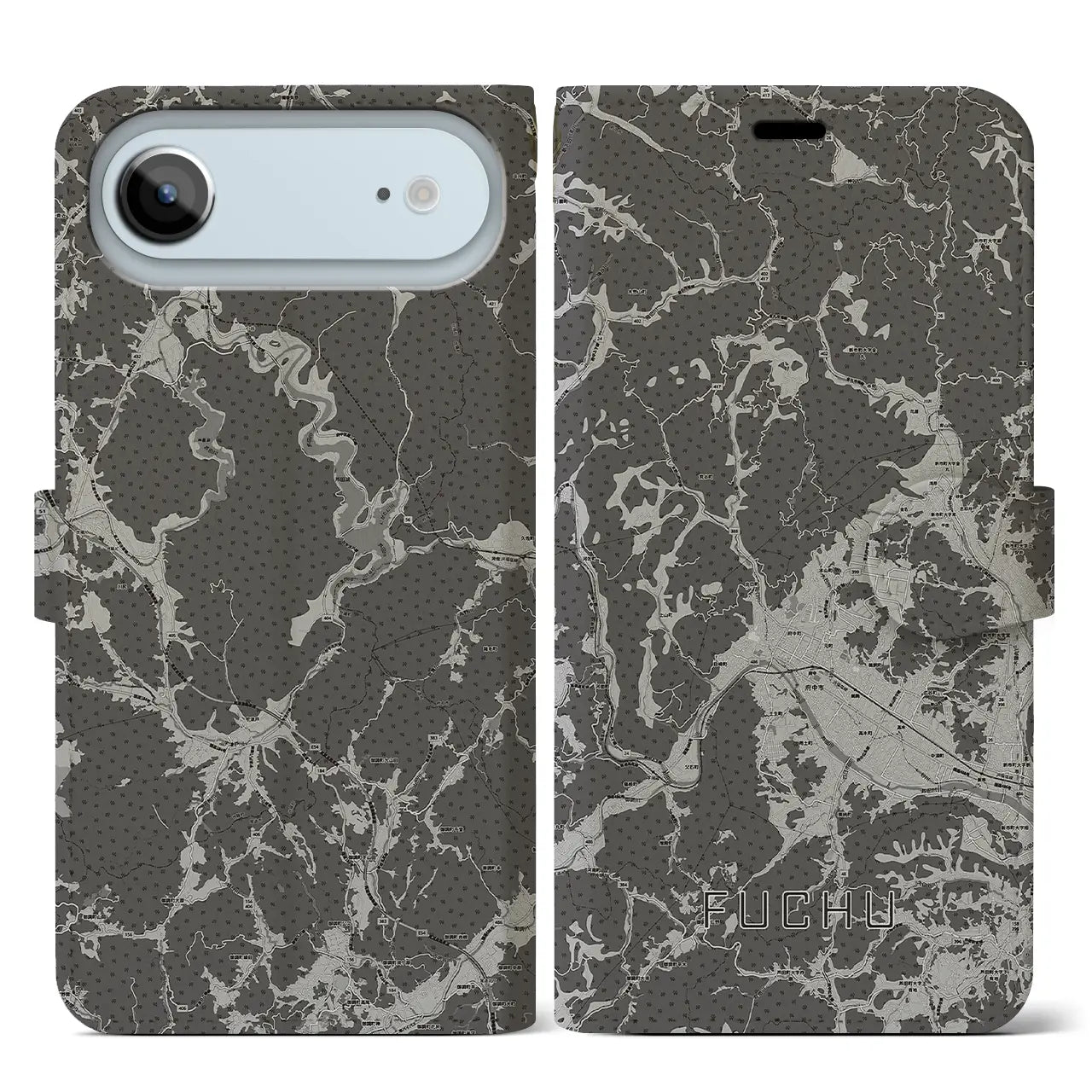 【府中（広島県）】地図柄iPhoneケース（手帳タイプ）