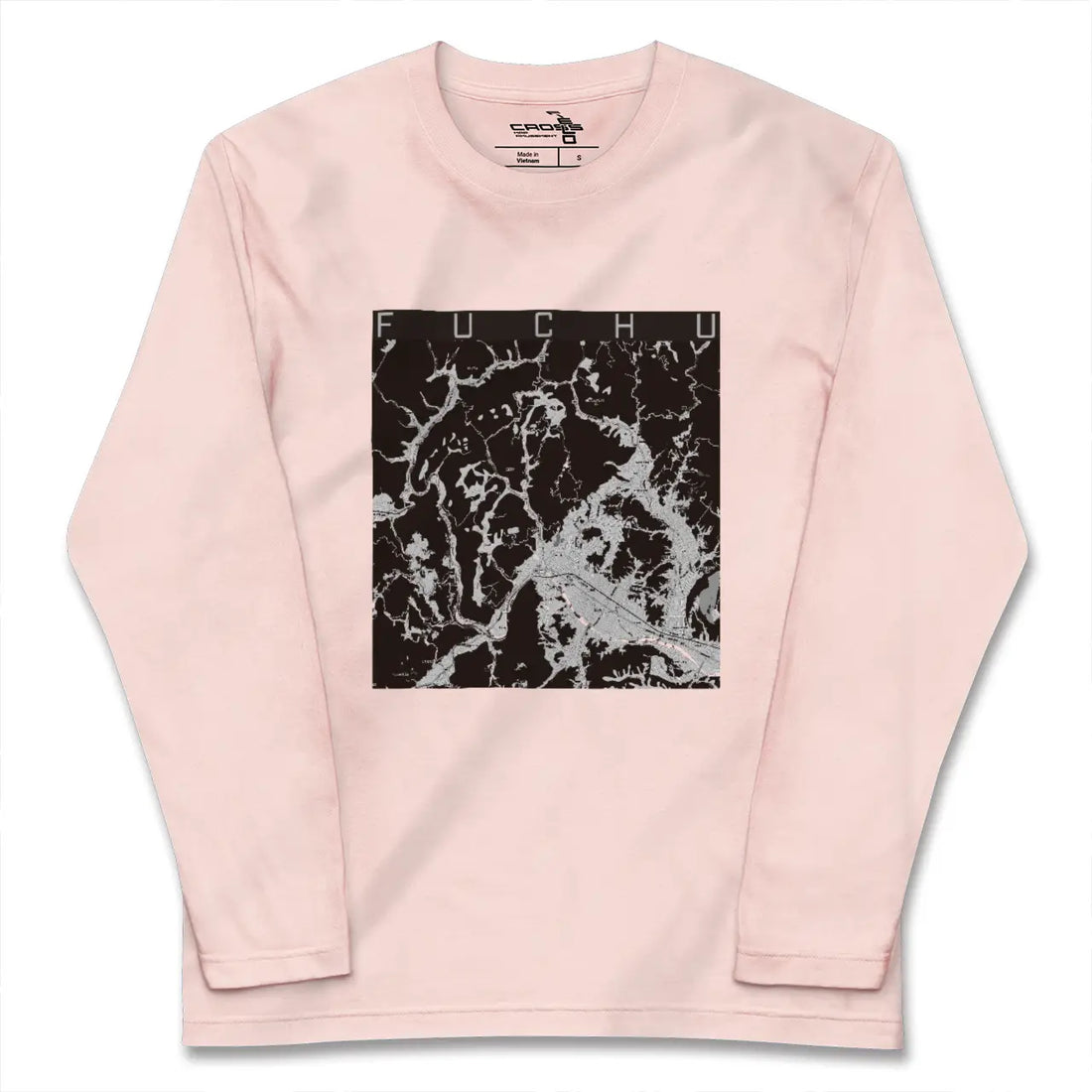 【府中(広島県)(広島県)】地図柄ロングスリーブTシャツ