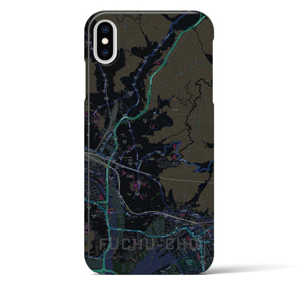 【府中町（広島県）】地図柄iPhoneケース（バックカバータイプ）