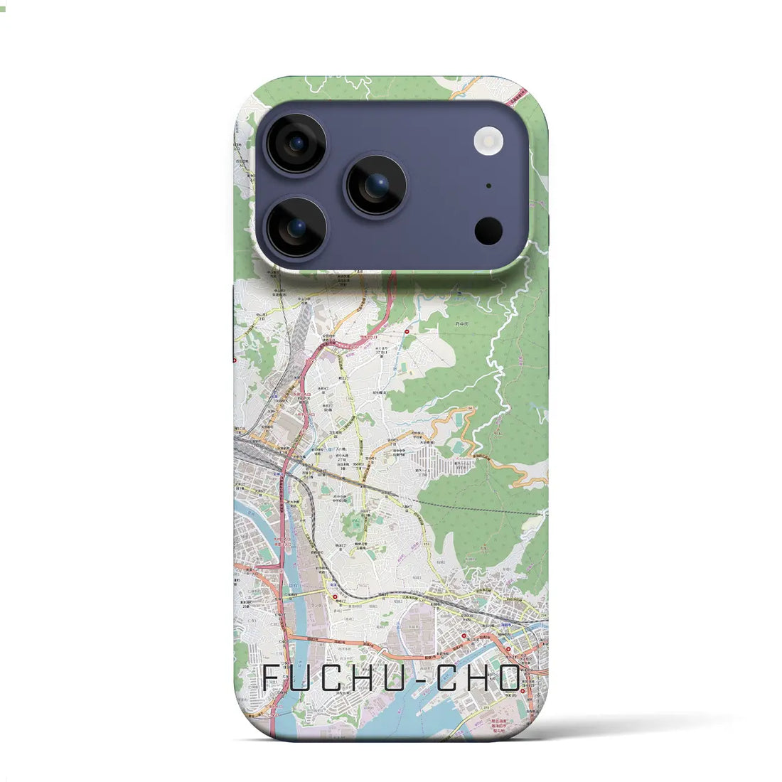 【府中町（広島県）】地図柄iPhoneケース（バックカバータイプ）ナチュラル・iPhone 17 Pro Max 用