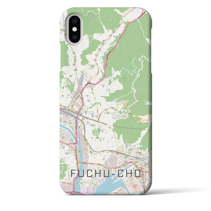 【府中町（広島県）】地図柄iPhoneケース（バックカバータイプ）