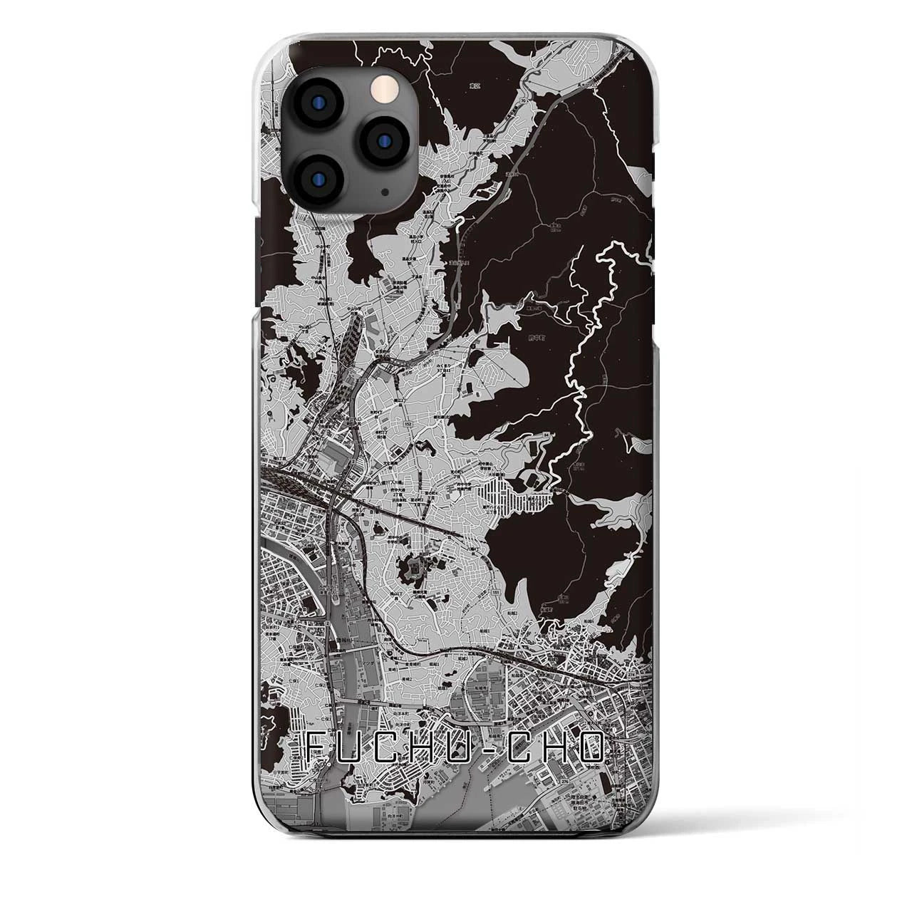 【府中町（広島県）】地図柄iPhoneケース（クリアタイプ）