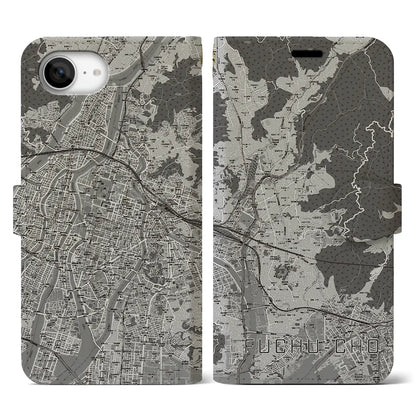 【府中町（広島県）】地図柄iPhoneケース（手帳タイプ）